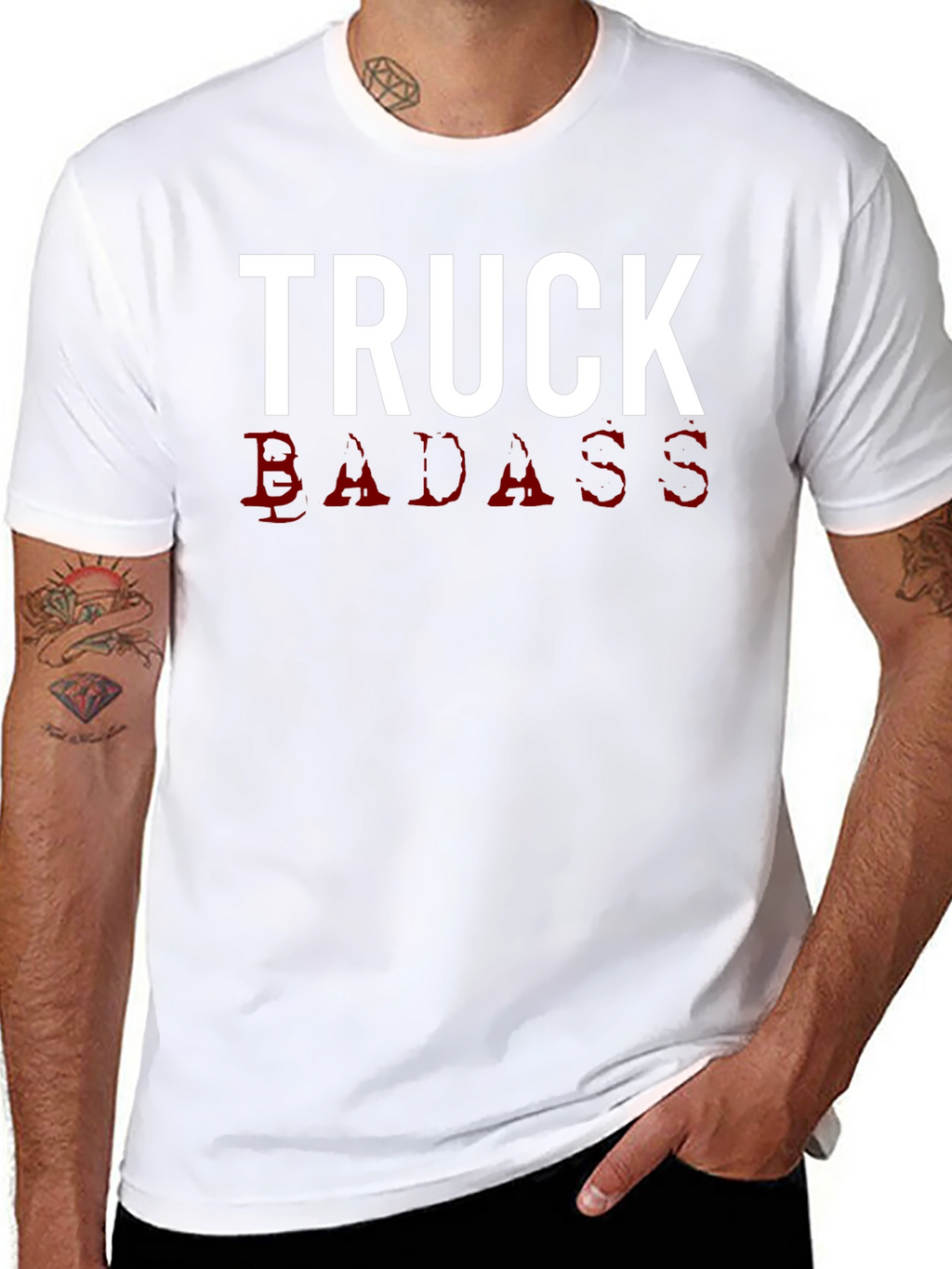 Truck Badass Graphic Tee - Mens Black T-Shirt