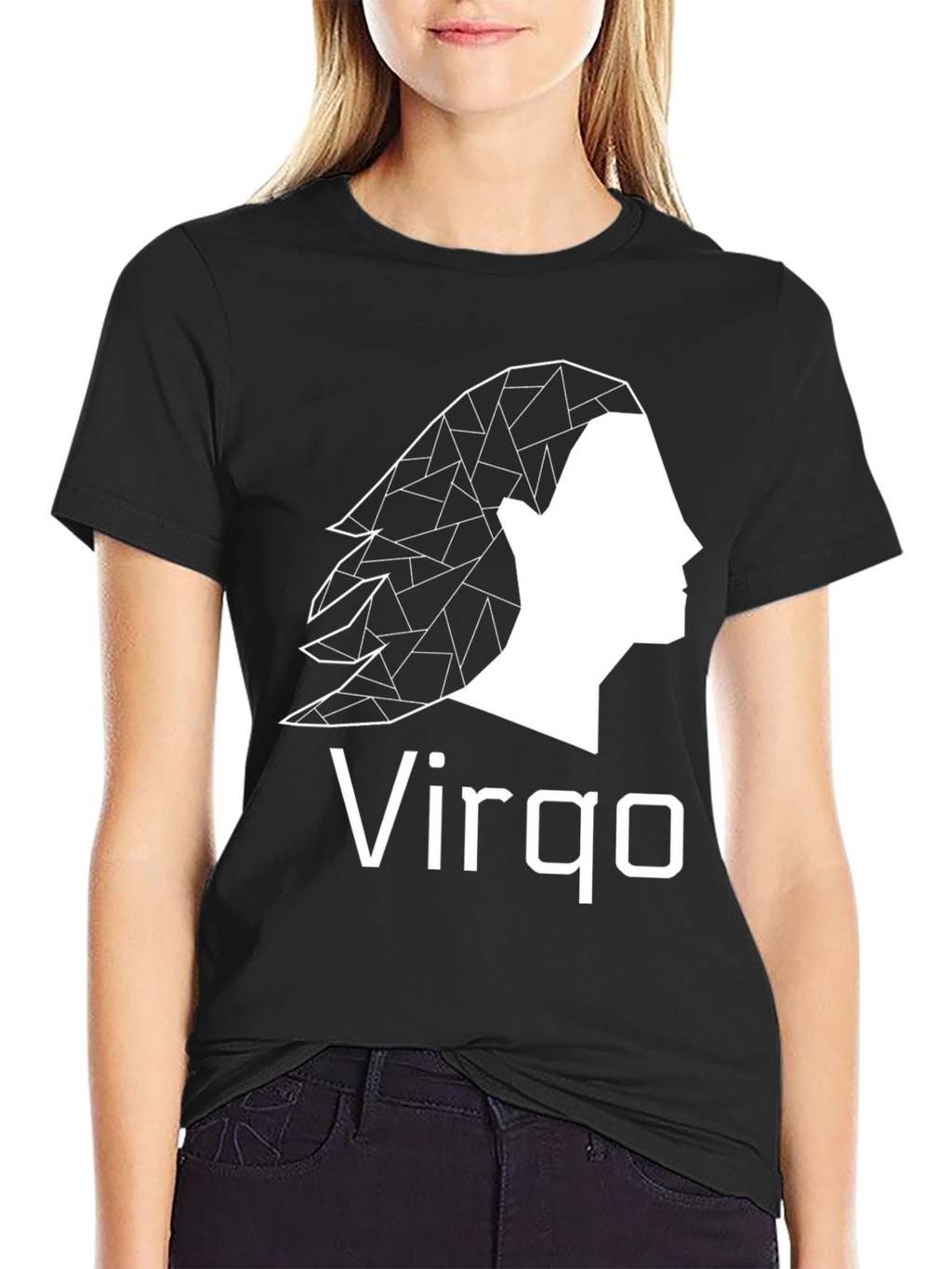 Virgo Zodiac Graphic Tee - Black Casual T-Shirt