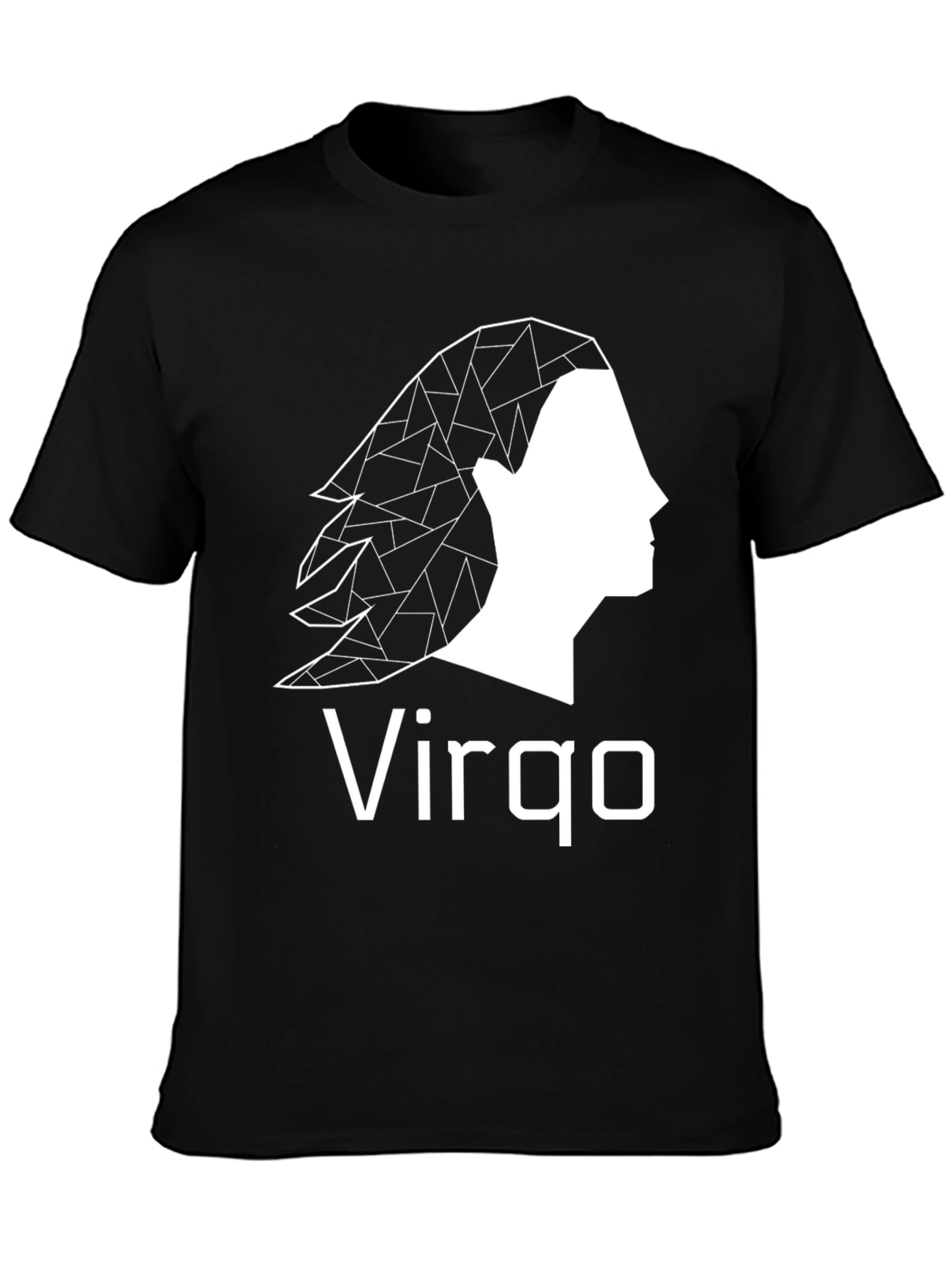 Virgo Zodiac Graphic Tee - Black Casual T-Shirt