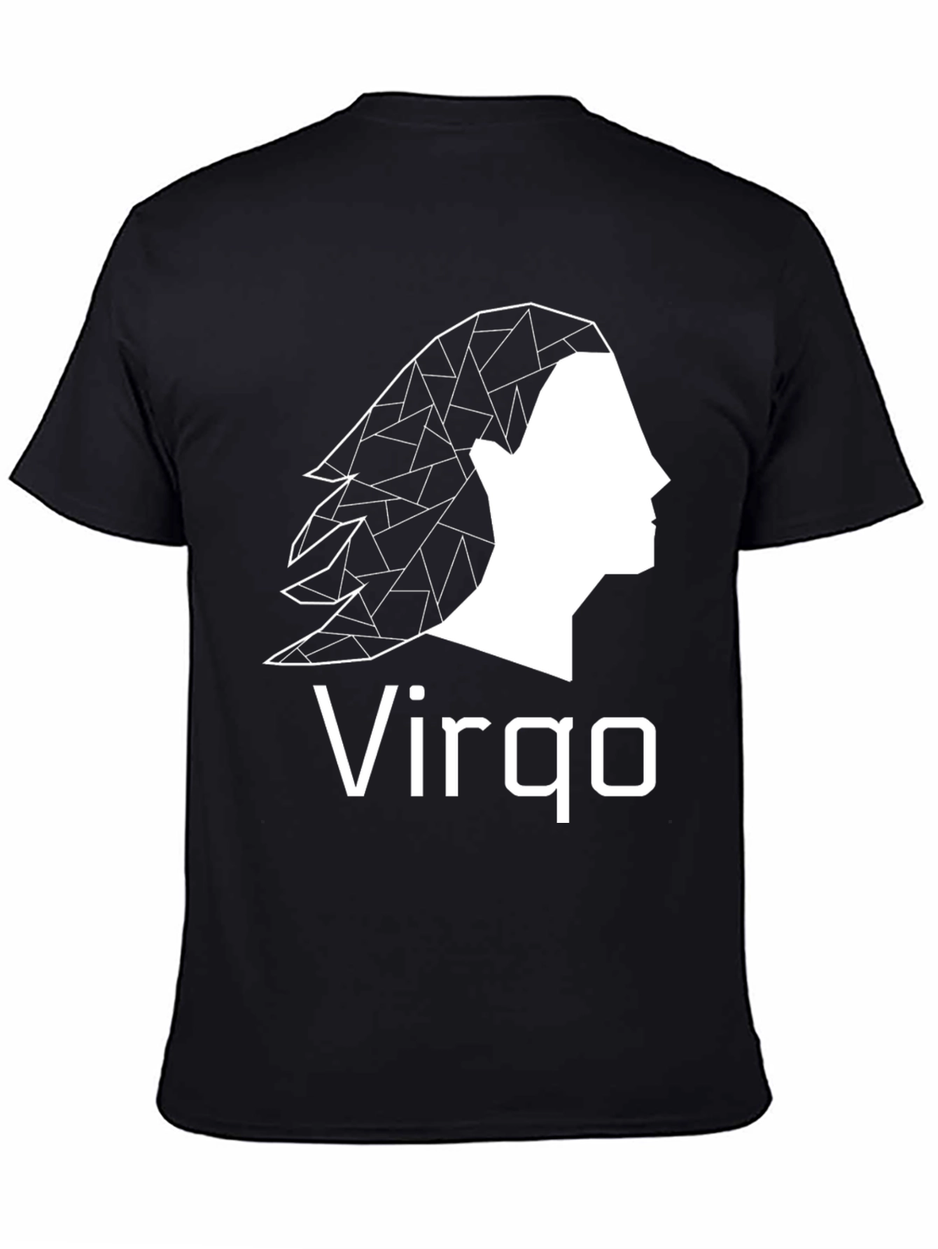 Virgo Zodiac Graphic Tee - Black Casual T-Shirt