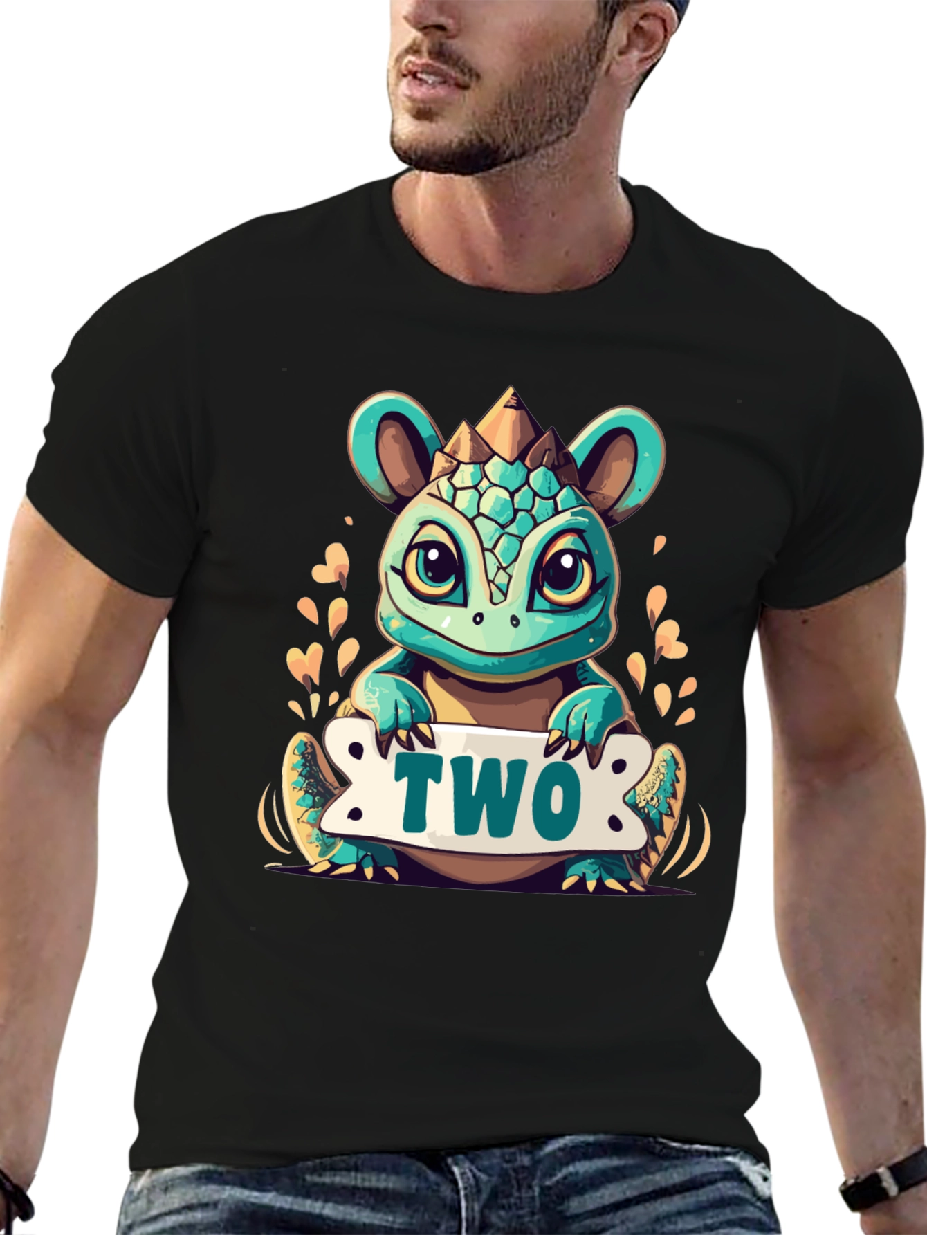 Cute 2nd Birthday Dinosaur T-Shirt