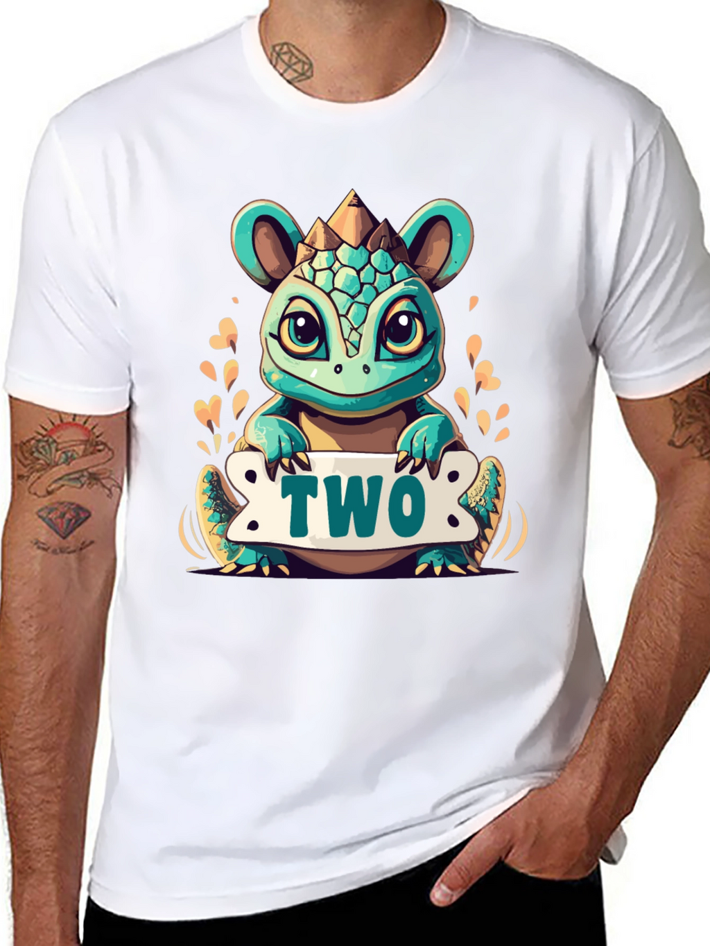 Cute 2nd Birthday Dinosaur T-Shirt