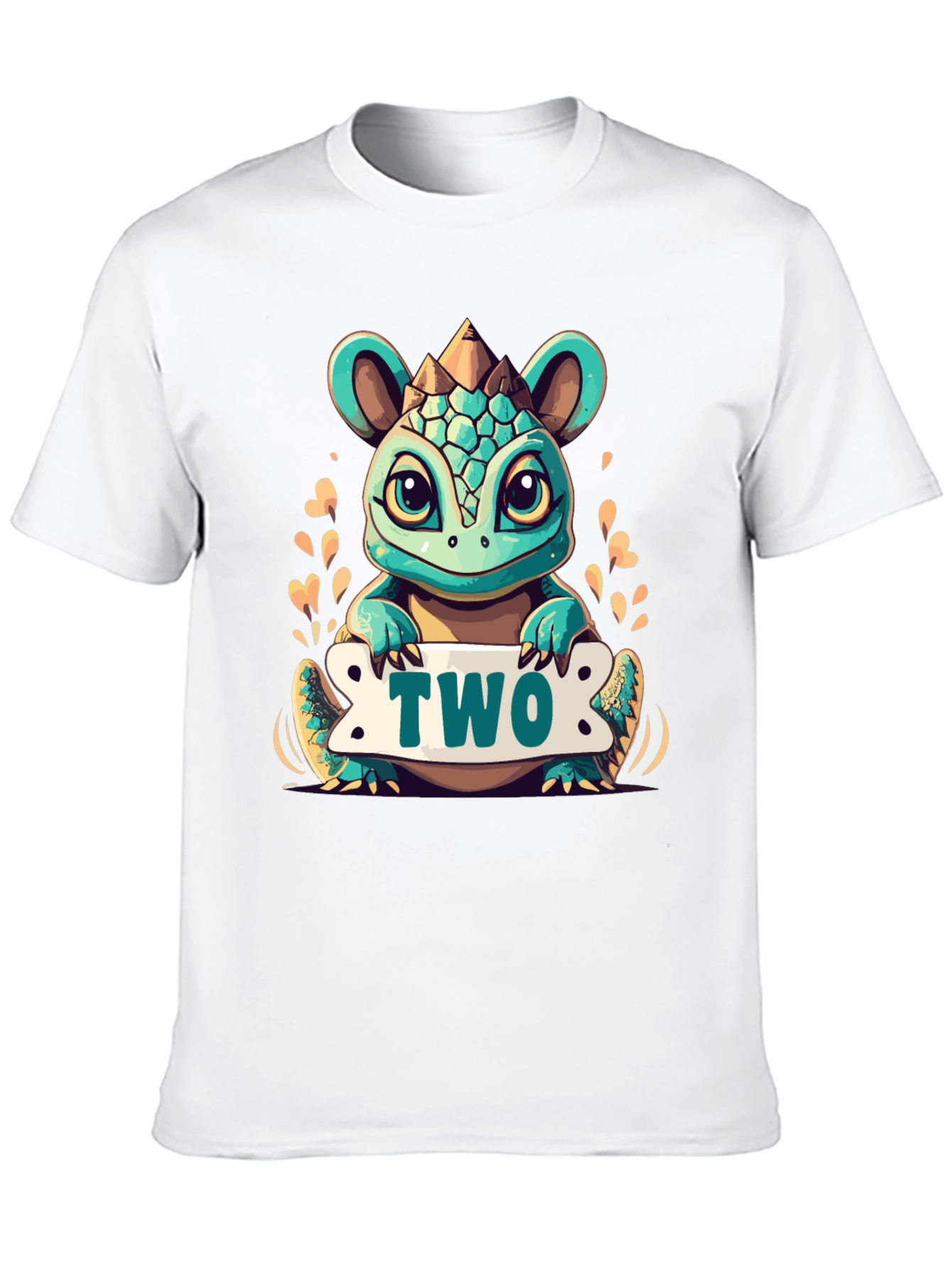 Cute 2nd Birthday Dinosaur T-Shirt