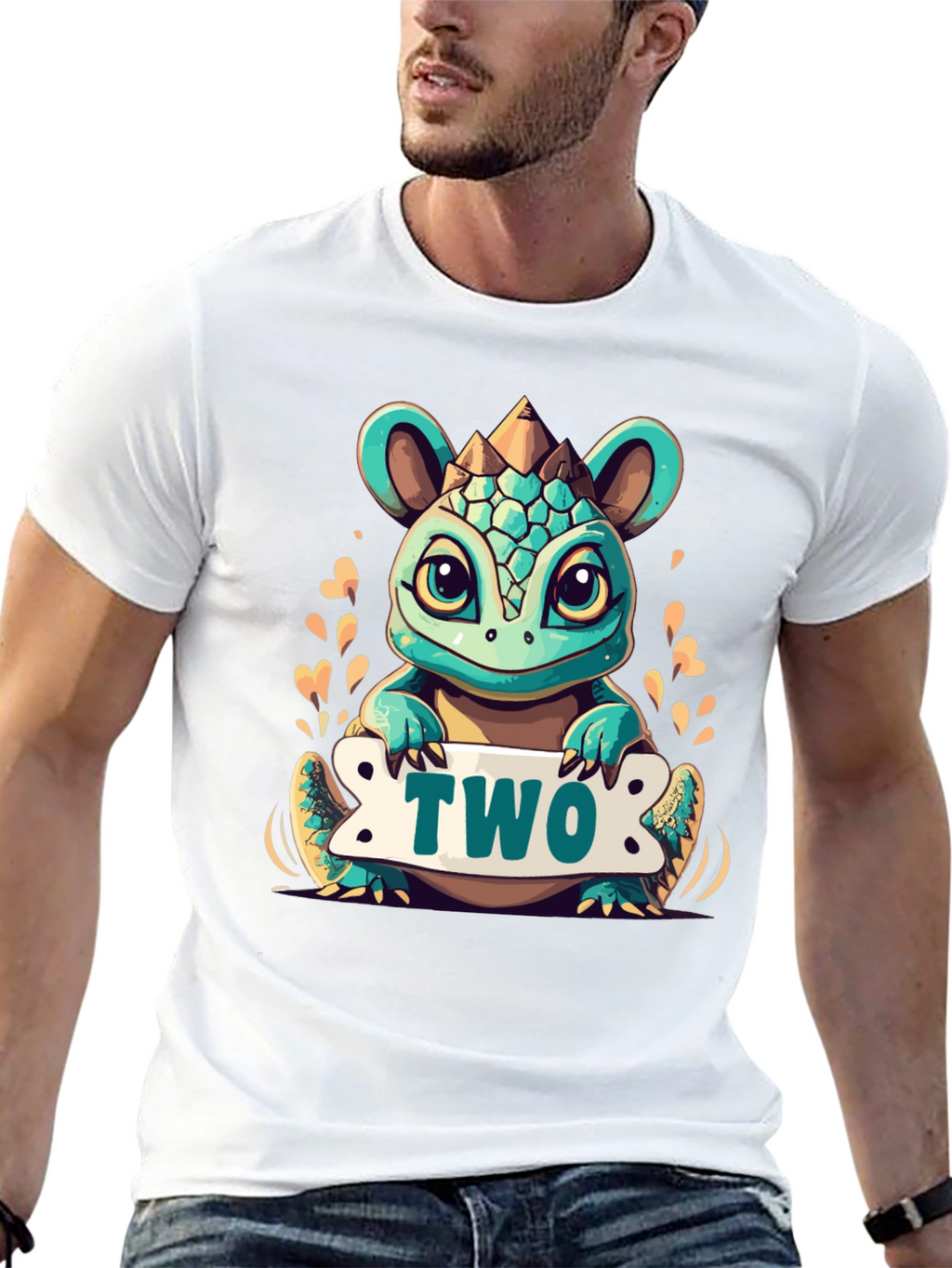 Cute 2nd Birthday Dinosaur T-Shirt