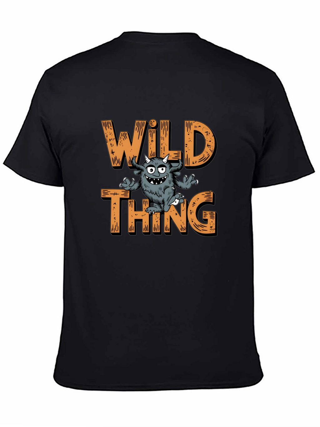 Wild Thing Graphic Print Black T-Shirt