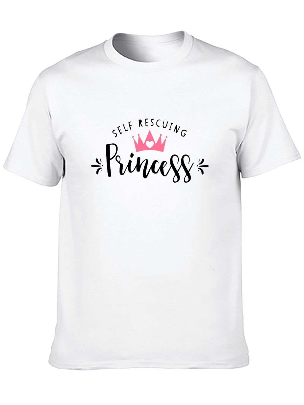Self Rescuing Princess Black T-Shirt