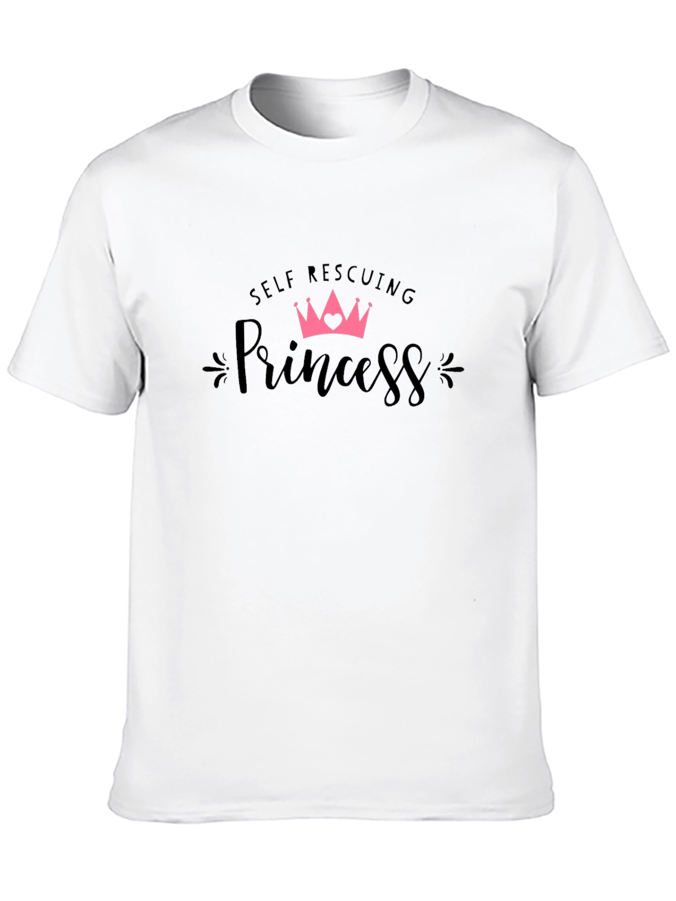 Self Rescuing Princess Black T-Shirt