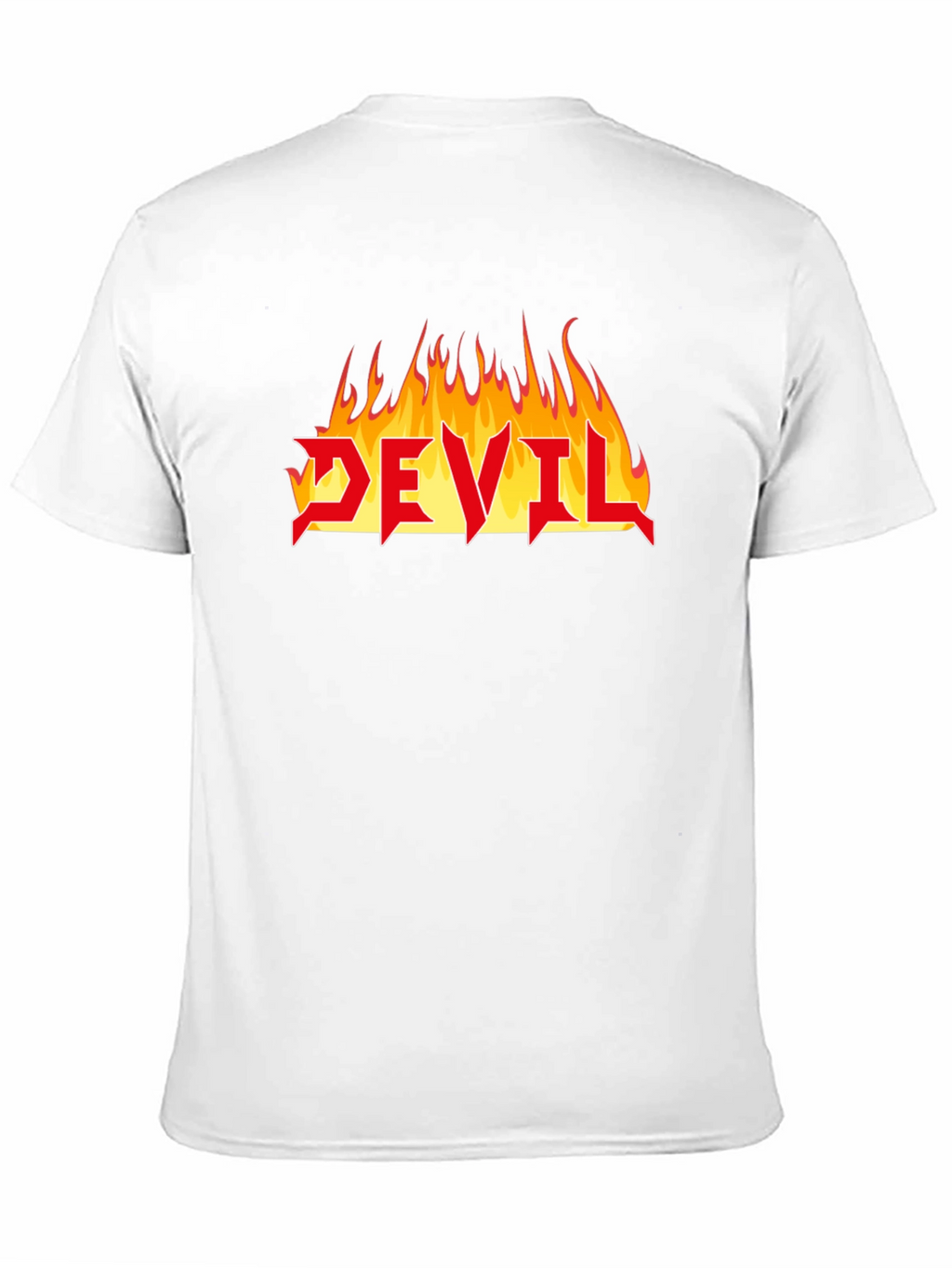 Devil Fire Graphic Tee - Heavy Metal Style T-Shirt