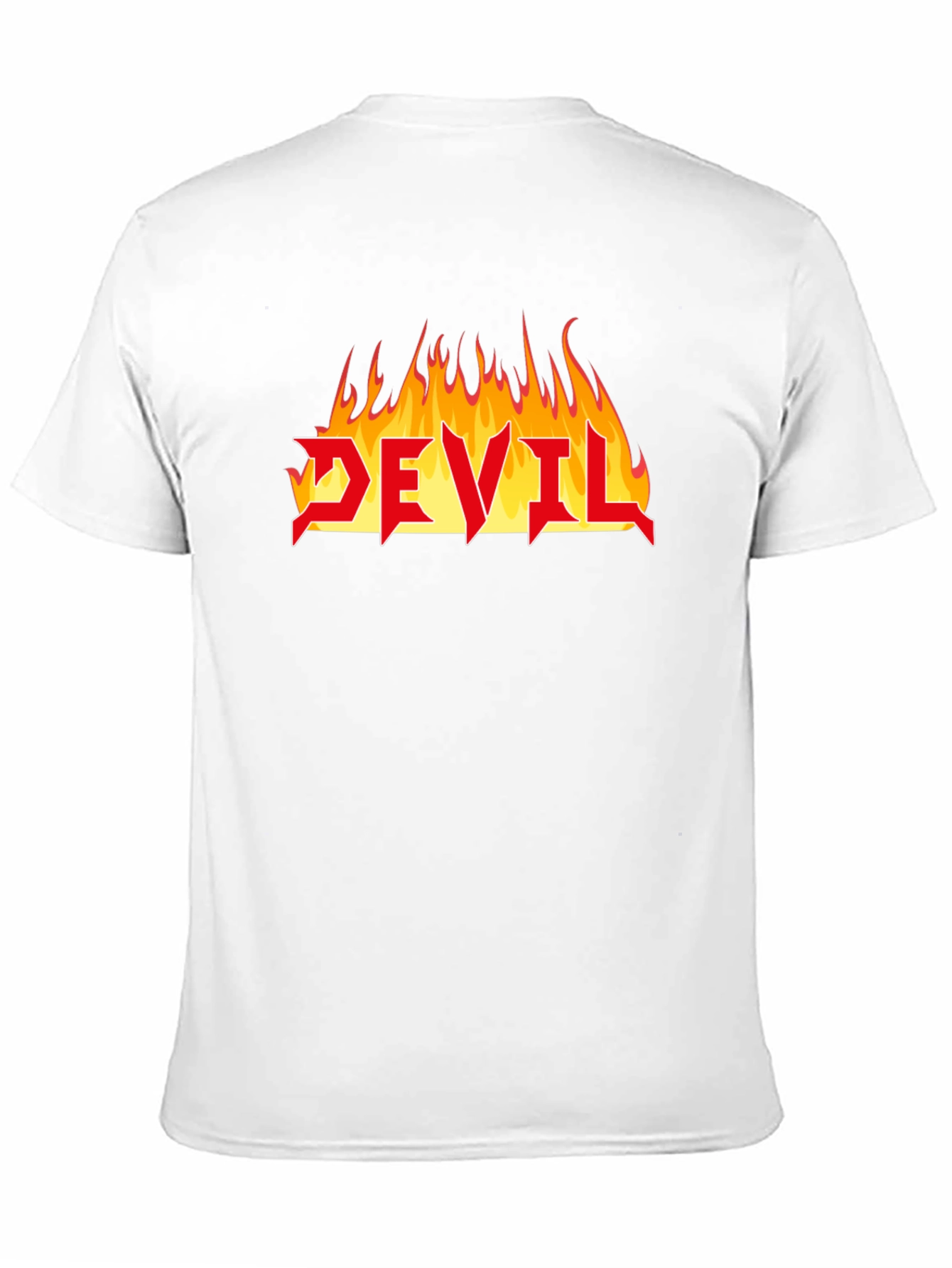 Devil Fire Graphic Tee - Heavy Metal Style T-Shirt