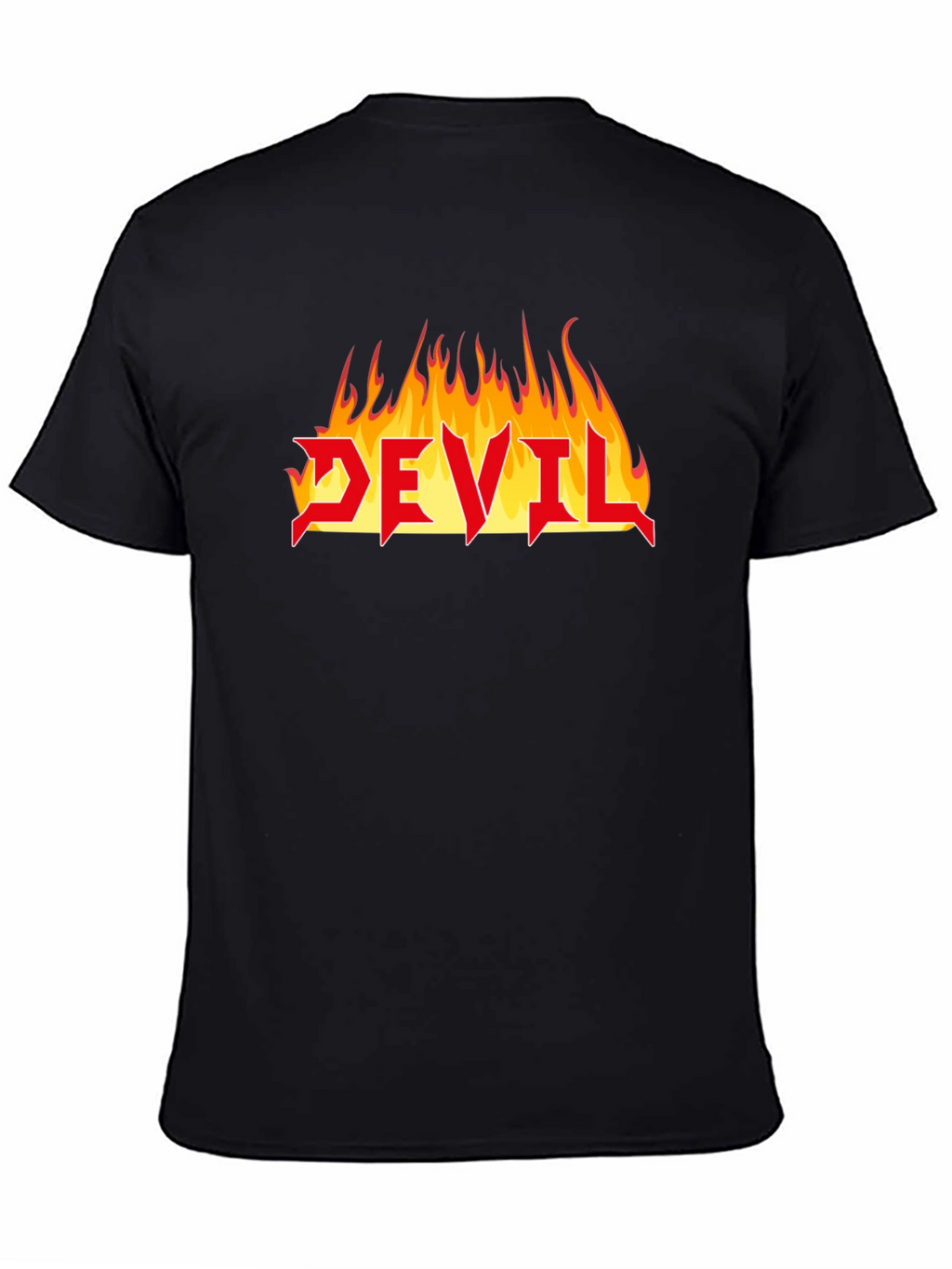 Devil Fire Graphic Tee - Heavy Metal Style T-Shirt