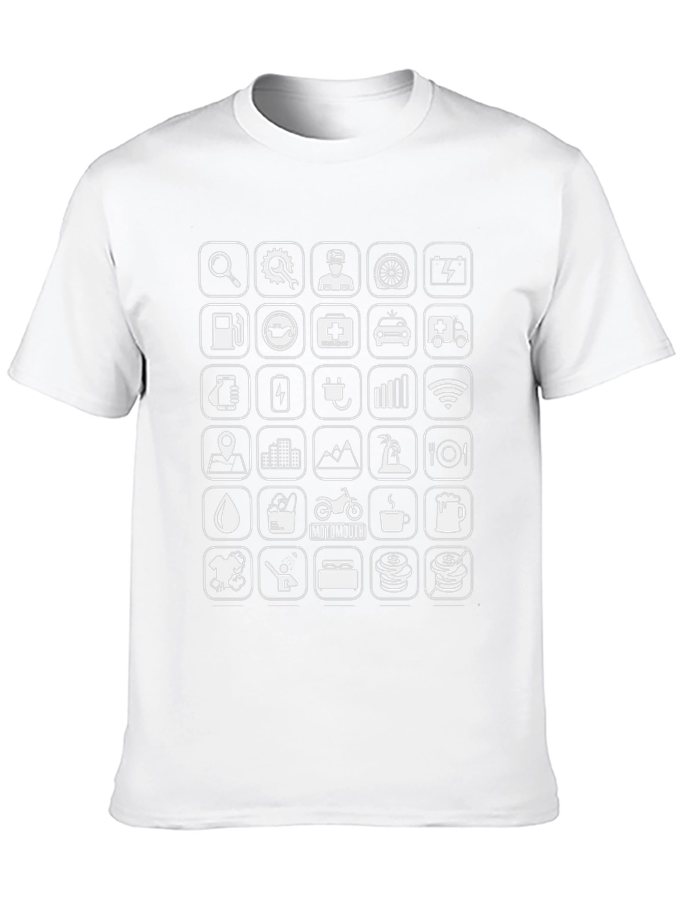 Icon Grid Black T-Shirt - Explore Everywhere