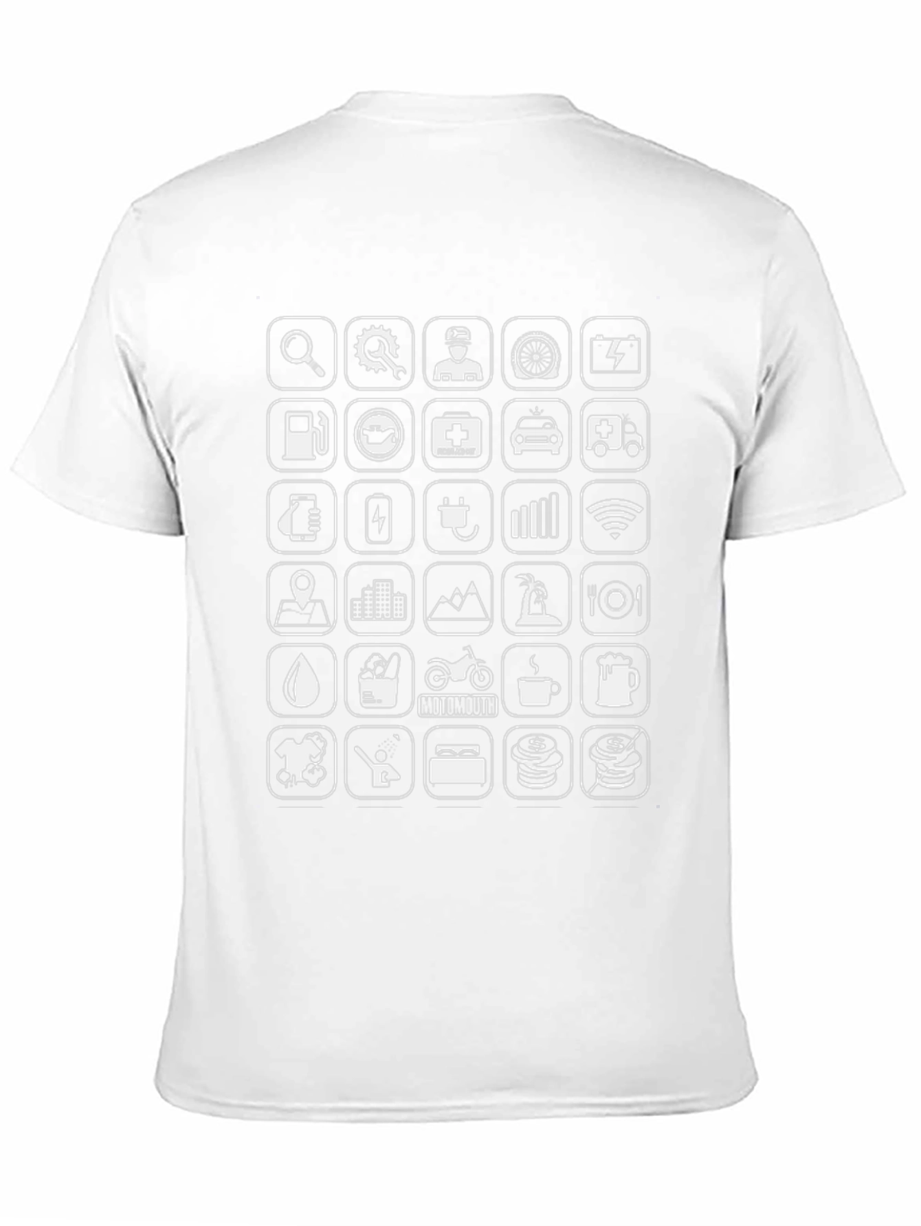 Icon Grid Black T-Shirt - Explore Everywhere