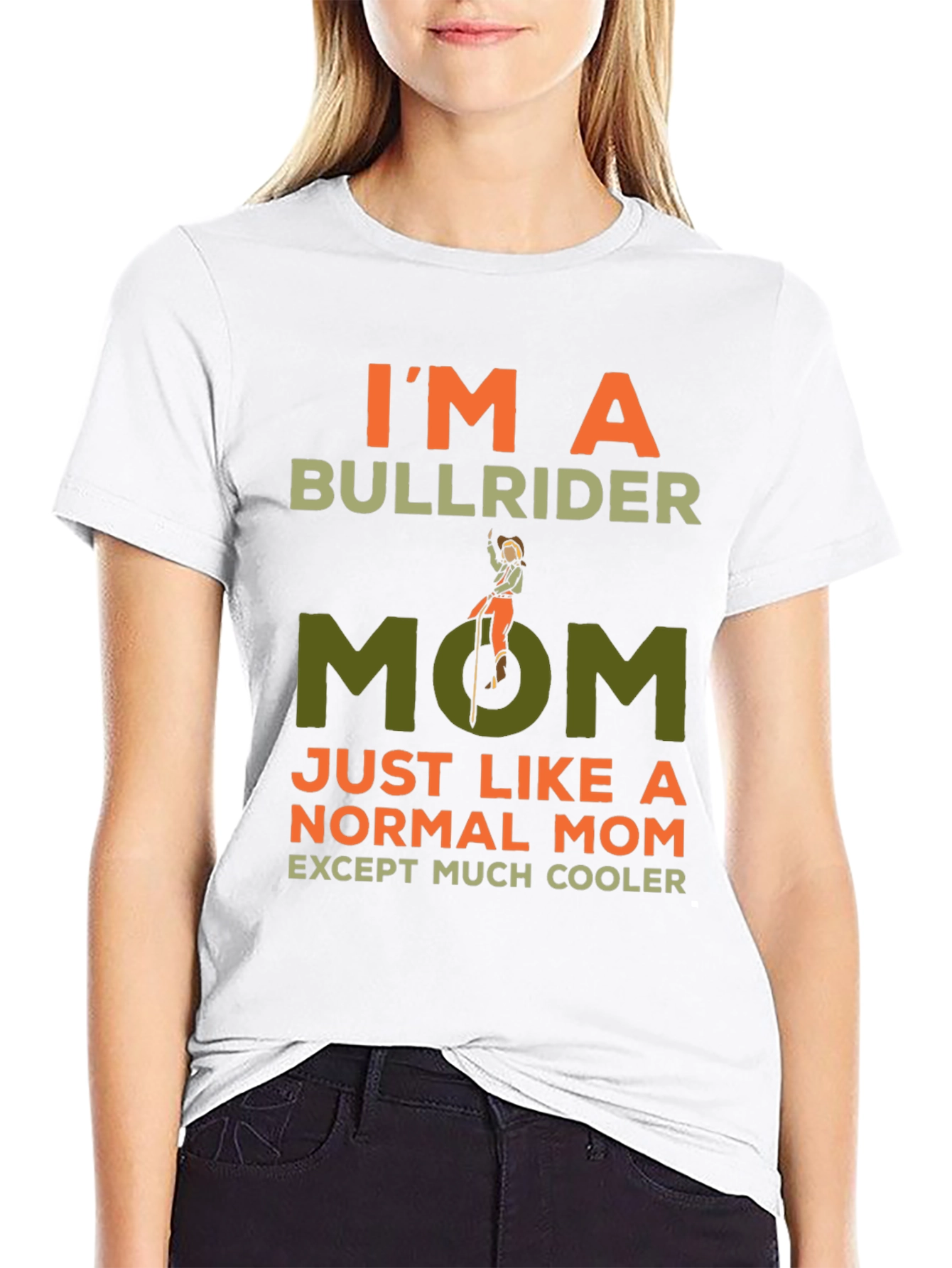 Bull Rider Mom Tee - Cool Graphic T-Shirt