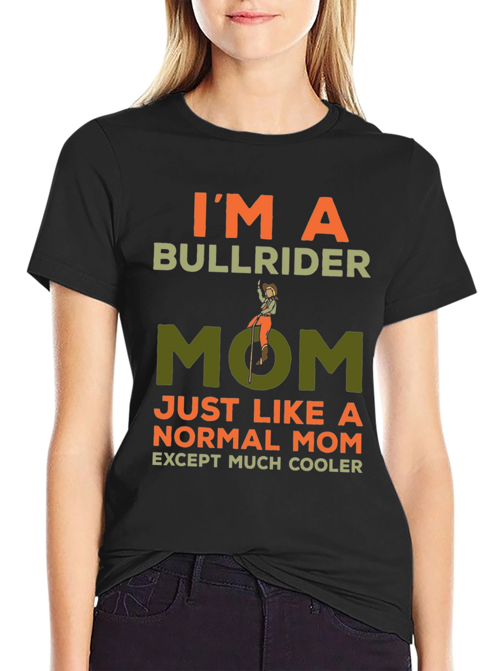 Bull Rider Mom Tee - Cool Graphic T-Shirt