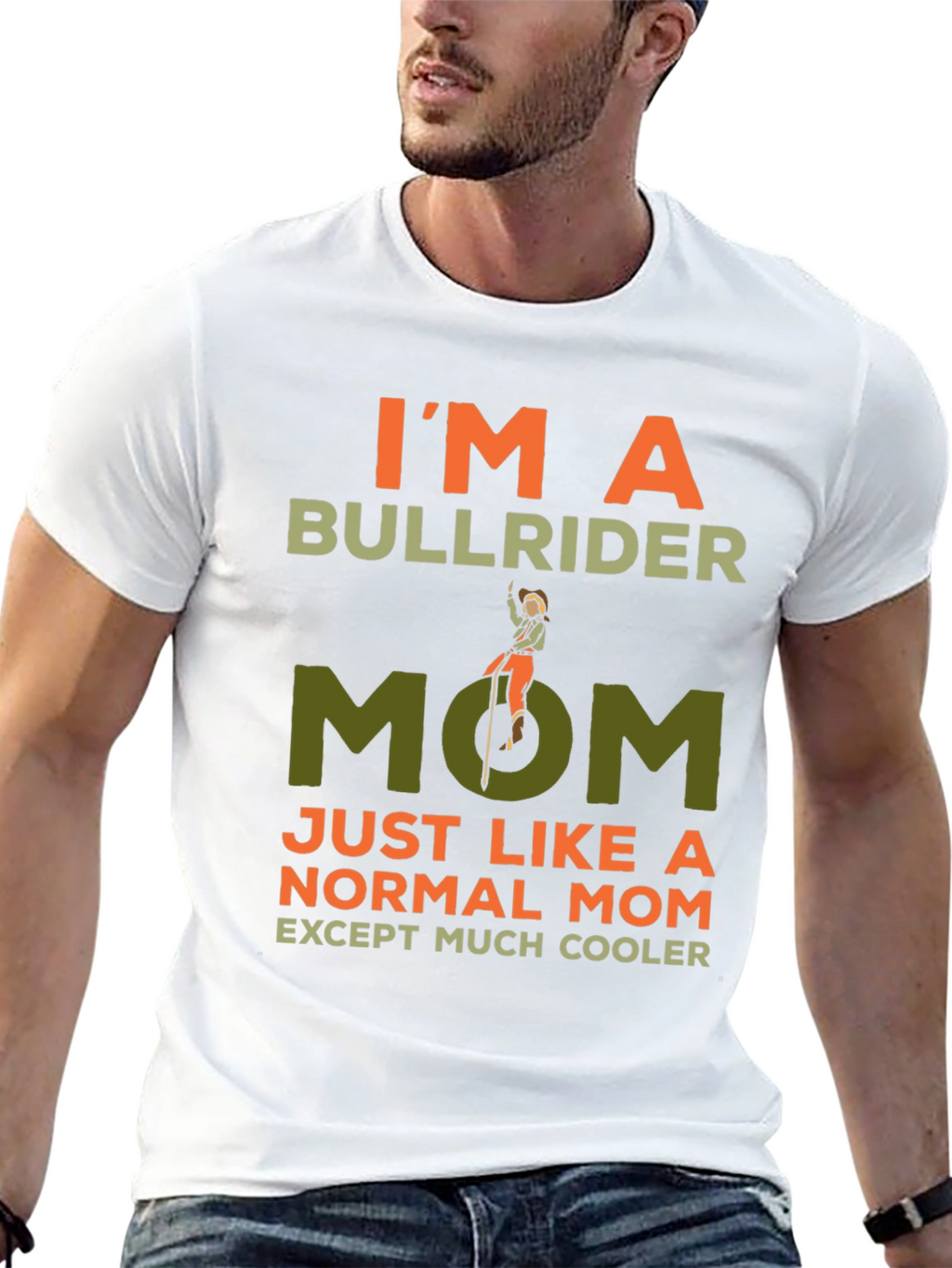 Bull Rider Mom Tee - Cool Graphic T-Shirt