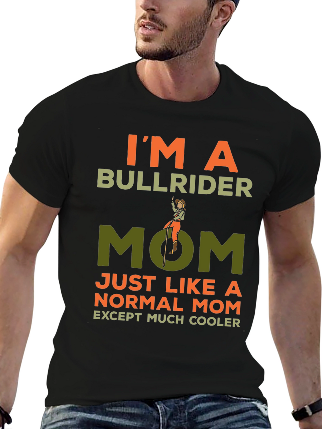 Bull Rider Mom Tee - Cool Graphic T-Shirt