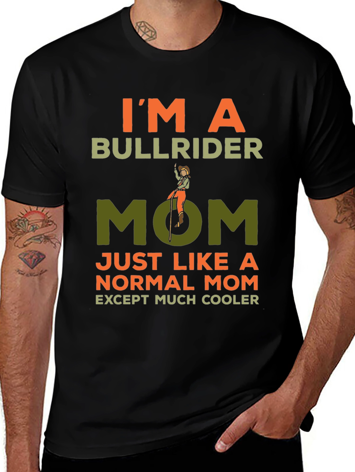 Bull Rider Mom Tee - Cool Graphic T-Shirt