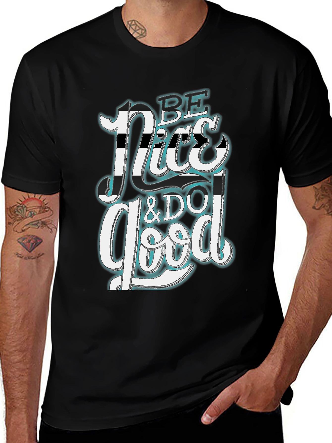 Be Nice & Do Good Graphic Tee - Trendy Casual Wear