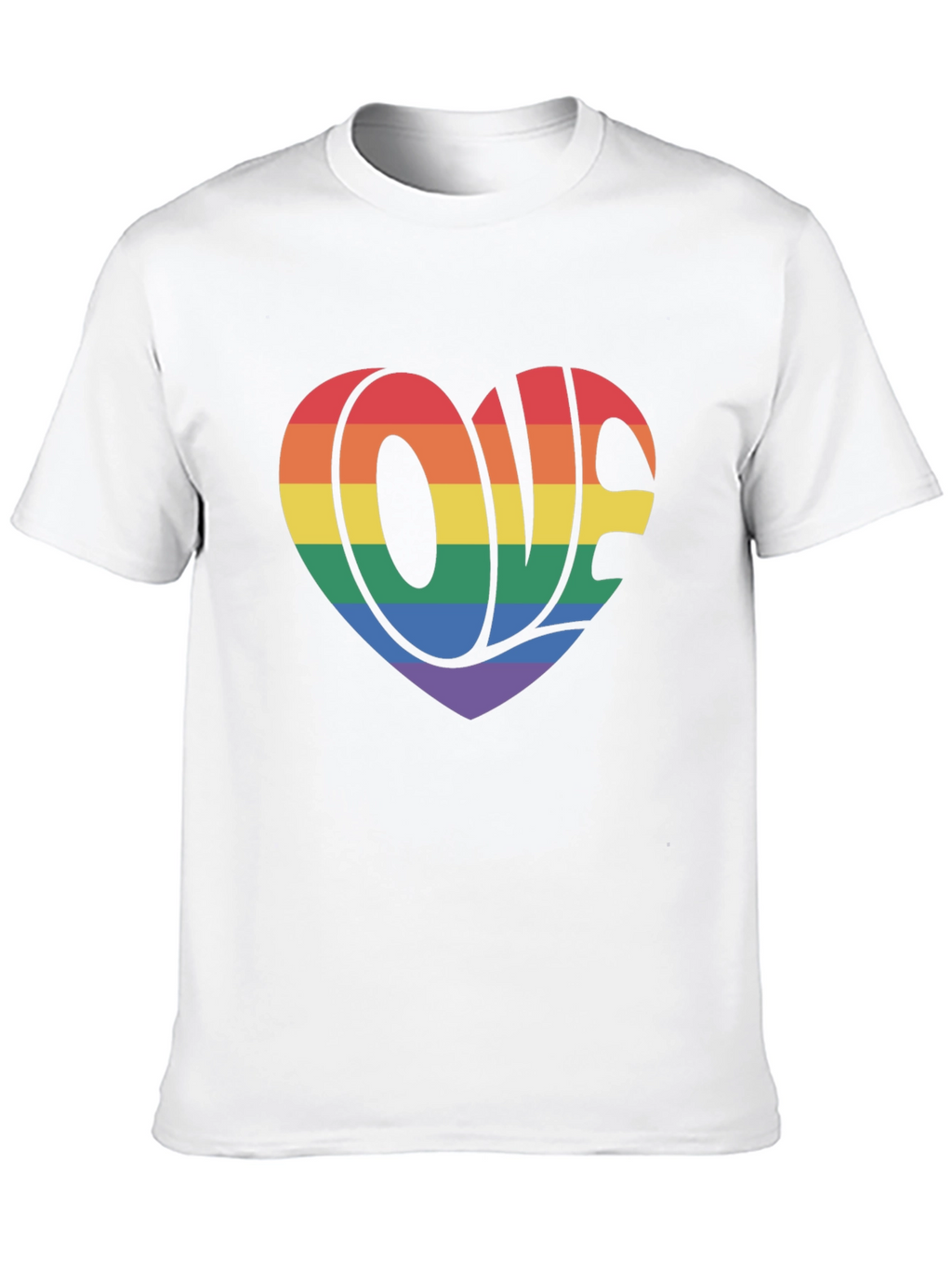 Rainbow Love Heart Graphic T-Shirt