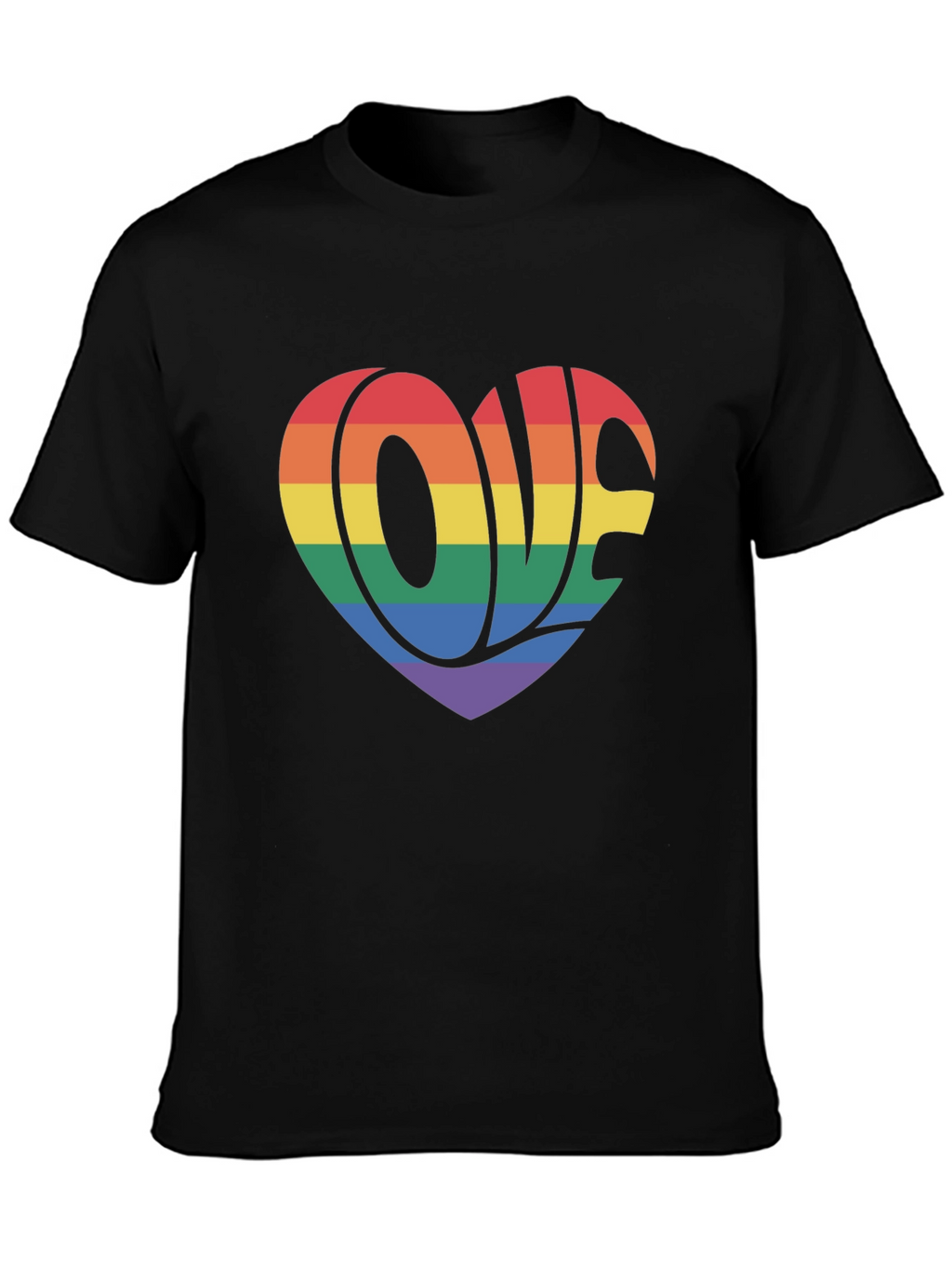Rainbow Love Heart Graphic T-Shirt