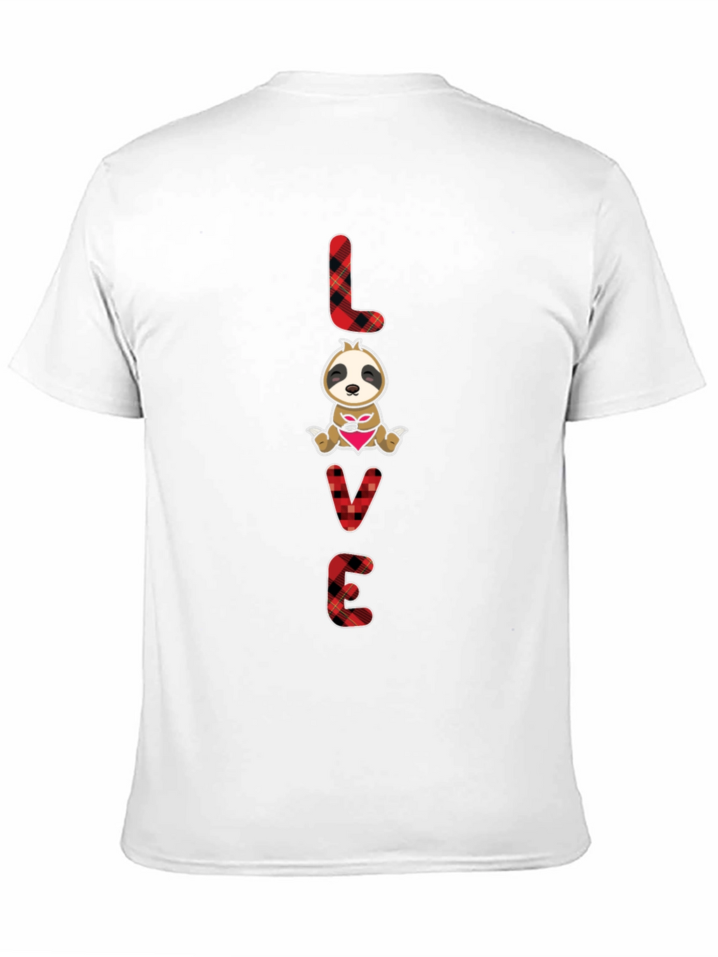 LOVE Sloth Valentines Day Black T-Shirt