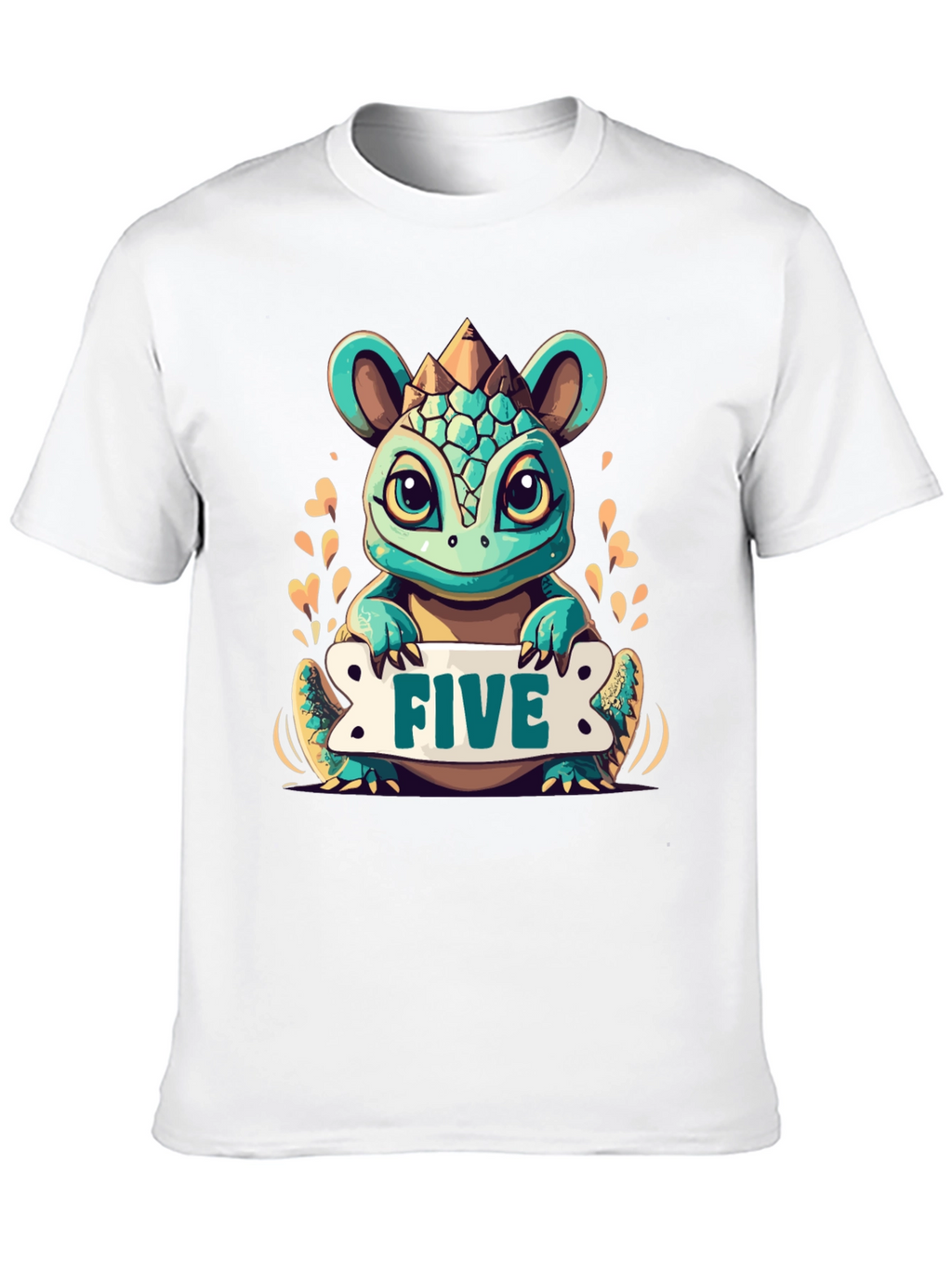 Kids 5th Birthday Dinosaur T-Shirt