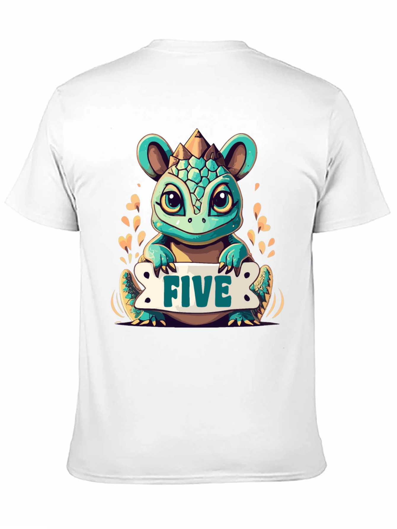 Kids 5th Birthday Dinosaur T-Shirt