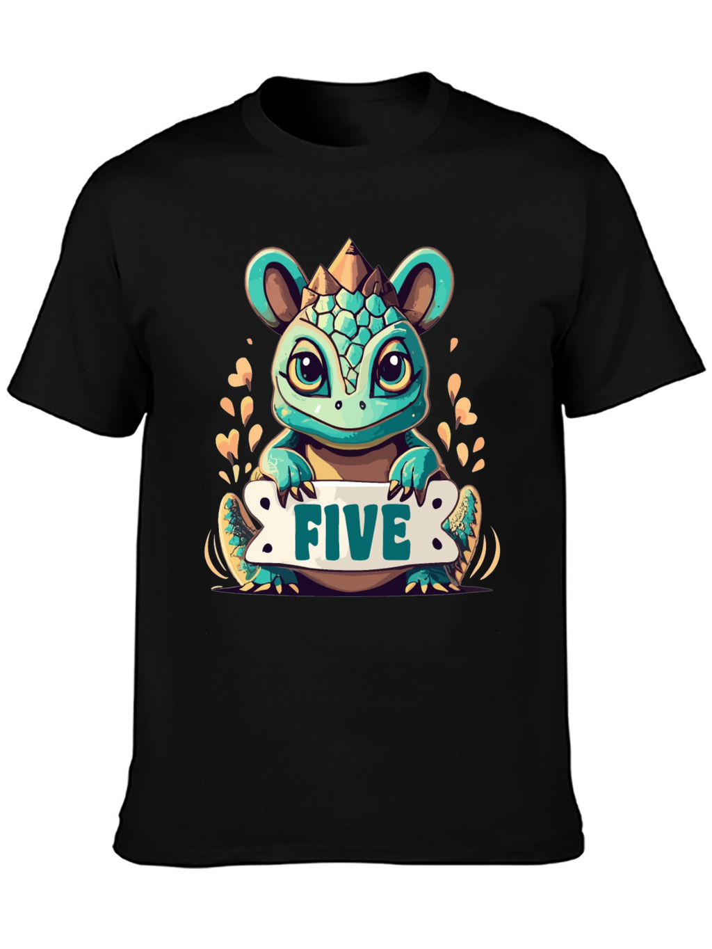 Kids 5th Birthday Dinosaur T-Shirt