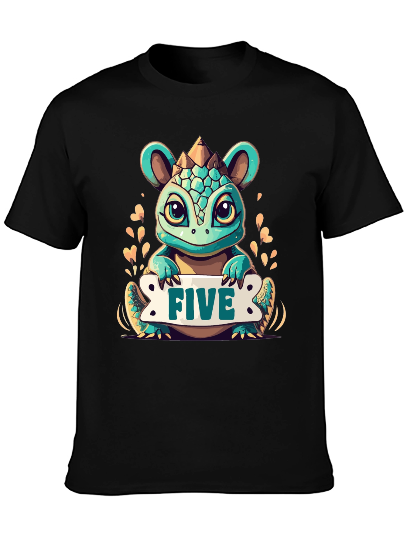 Kids 5th Birthday Dinosaur T-Shirt