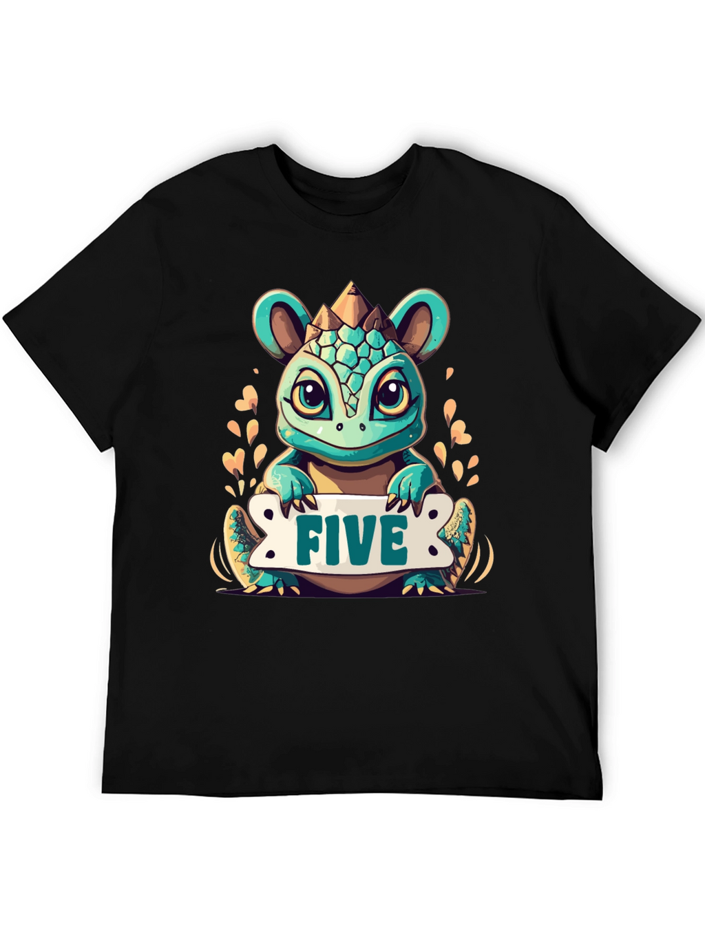 Kids 5th Birthday Dinosaur T-Shirt
