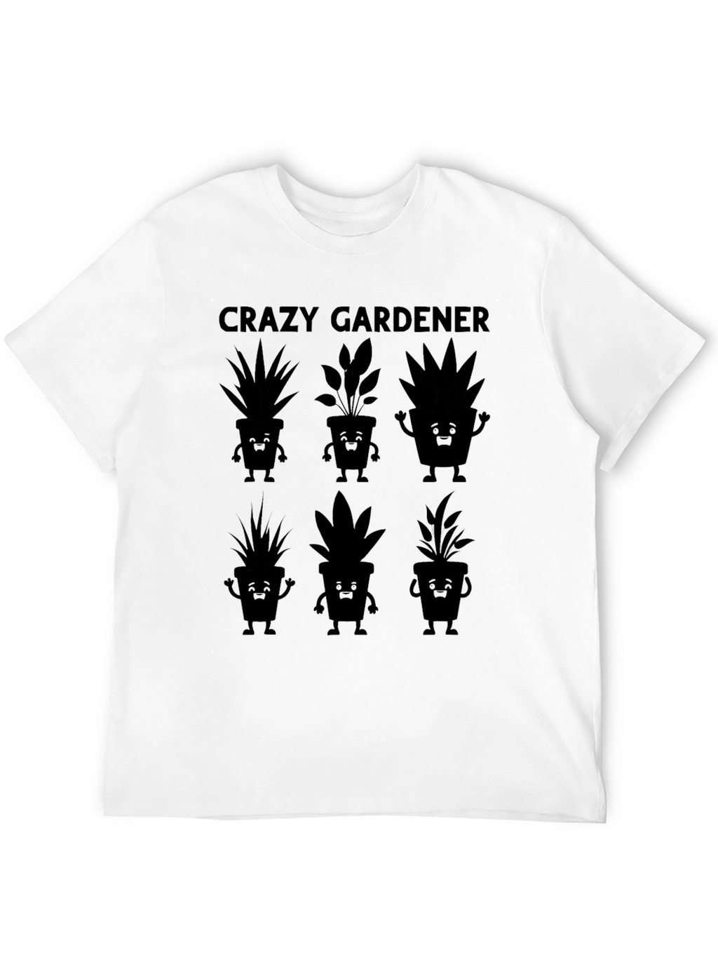 Crazy Gardener T-Shirt with Cute Plant Graphics
