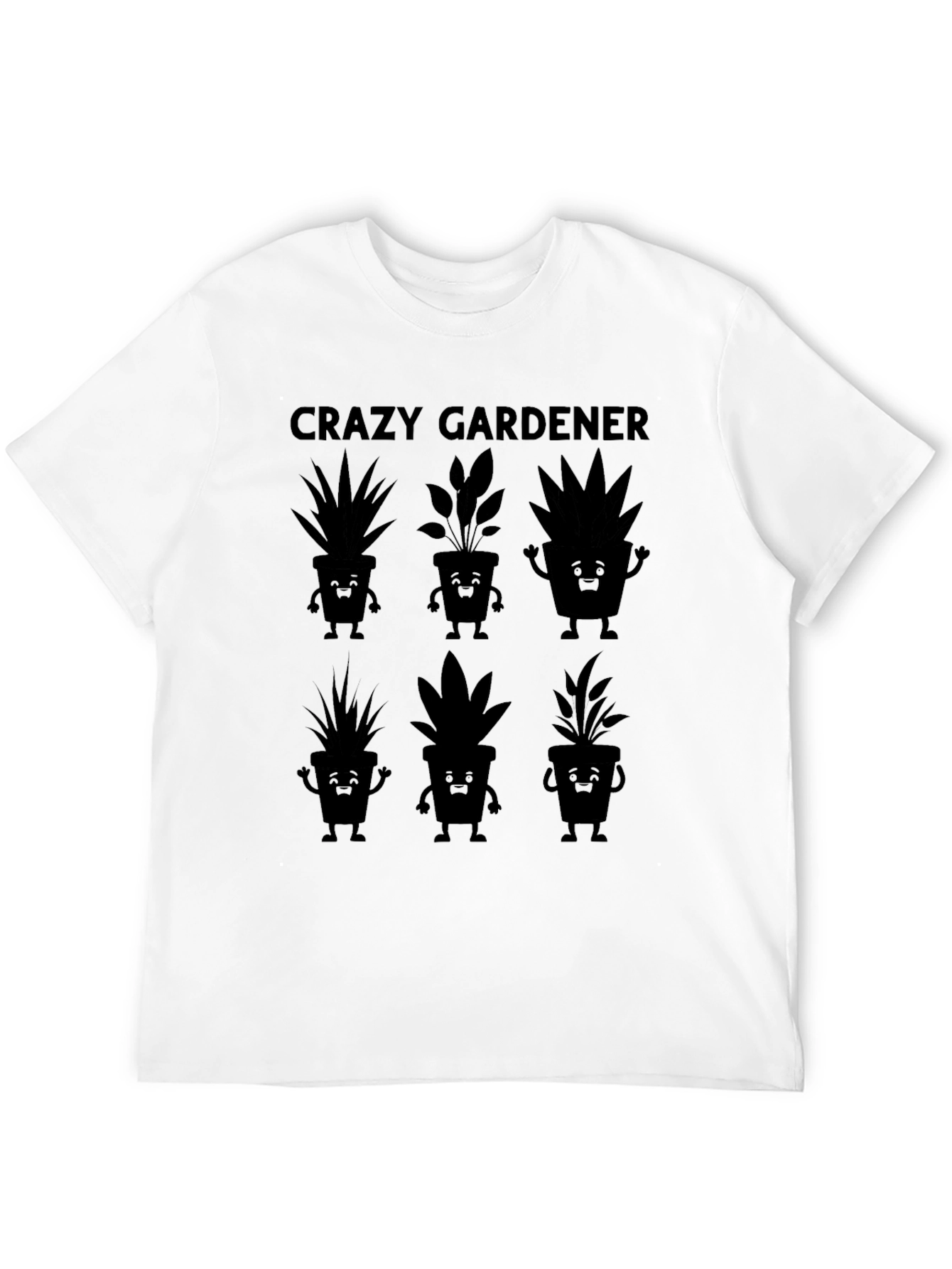 Crazy Gardener T-Shirt with Cute Plant Graphics