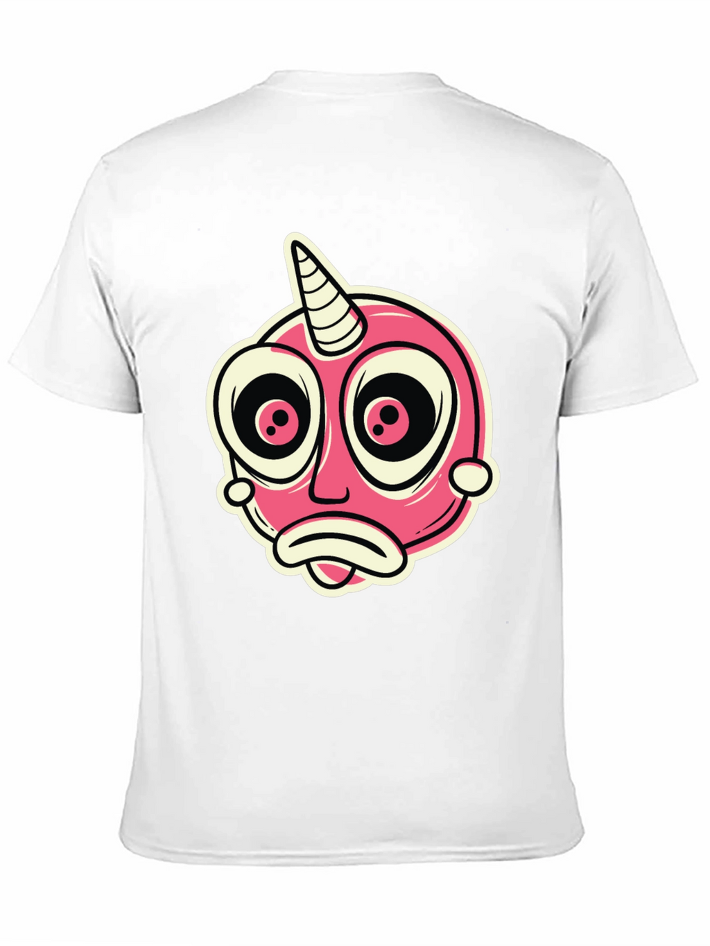 Cartoon Unicorn Creature Graphic Black T-Shirt