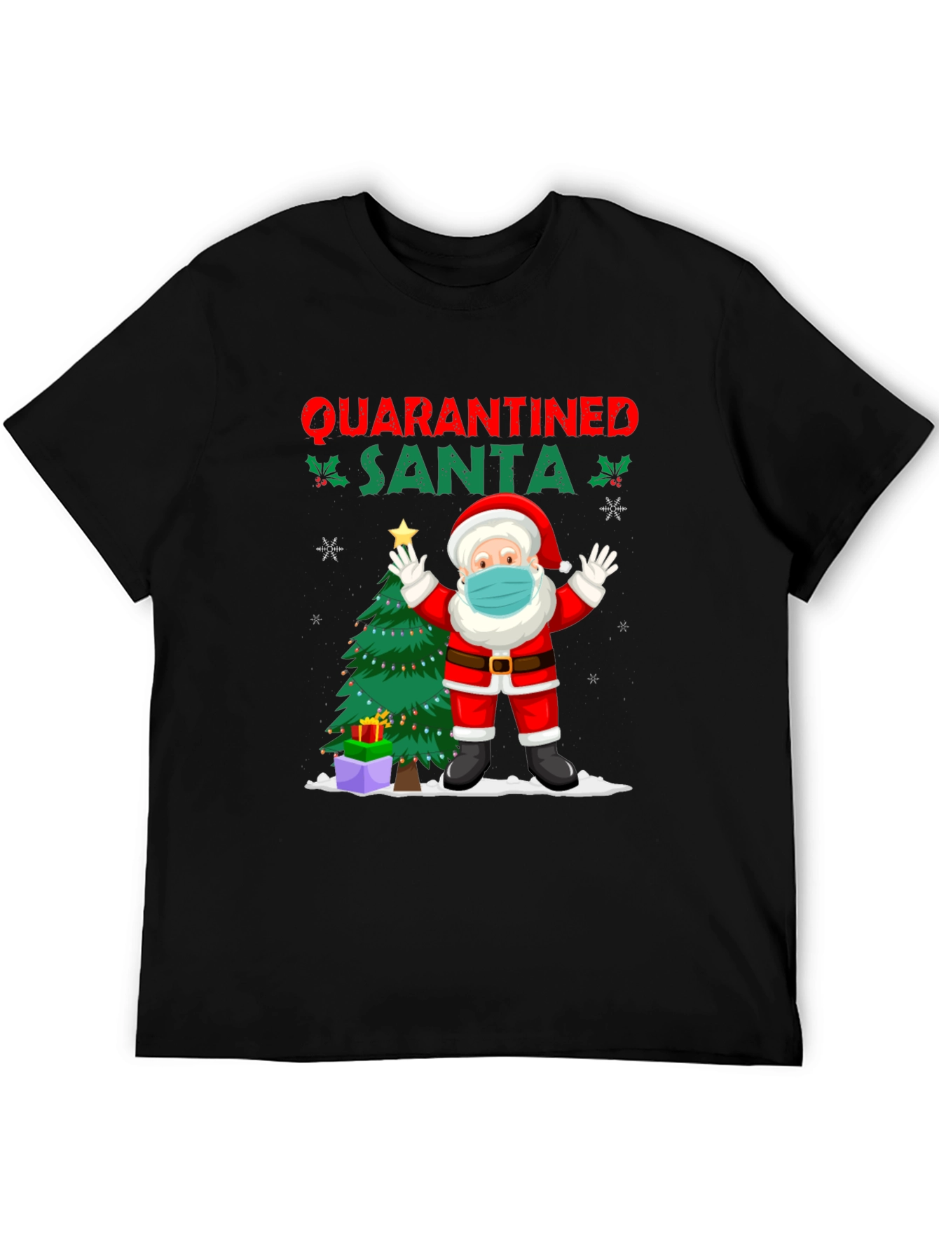 Quarantined Santa Graphic Tee - Christmas Holiday