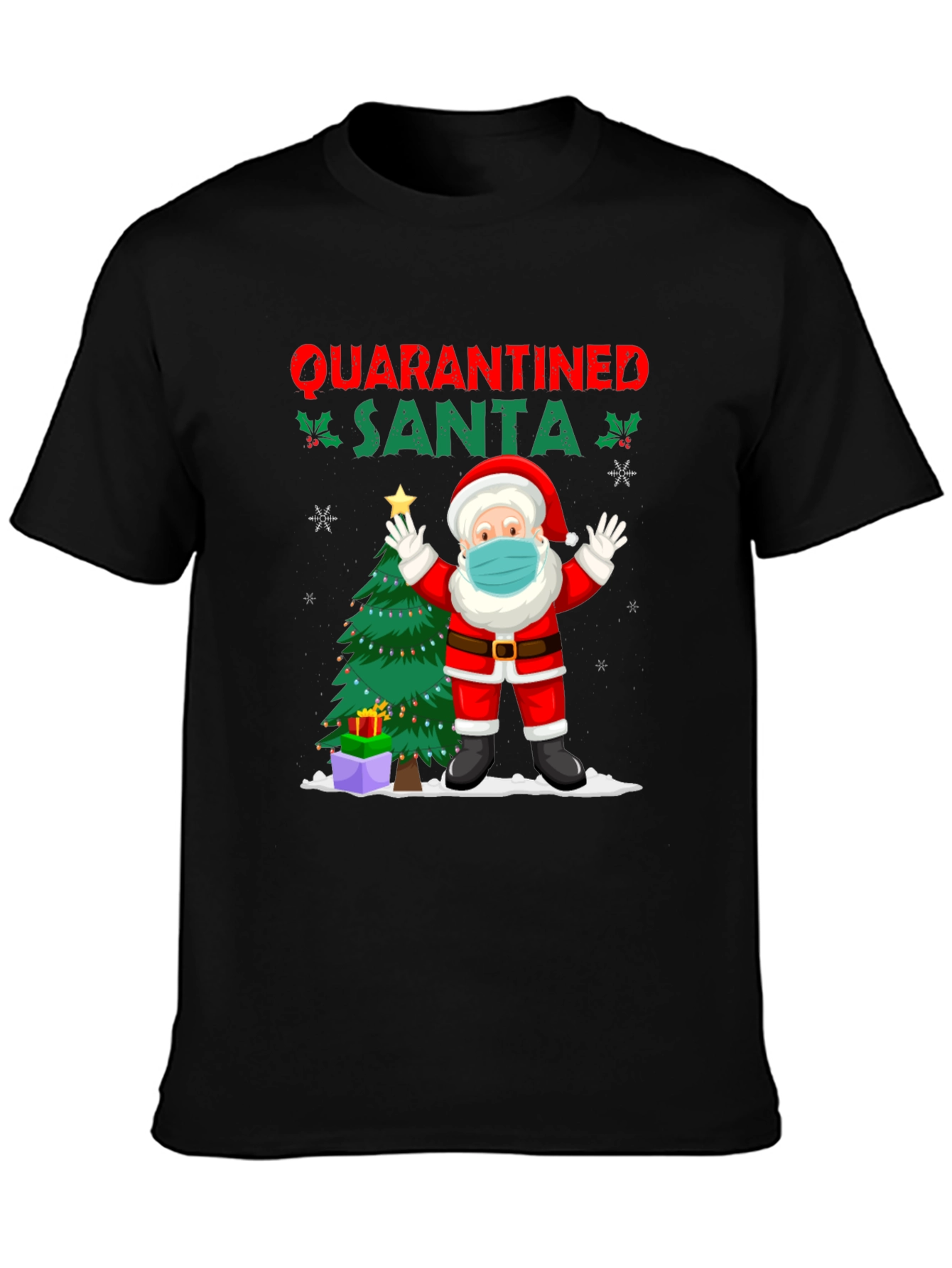 Quarantined Santa Graphic Tee - Christmas Holiday