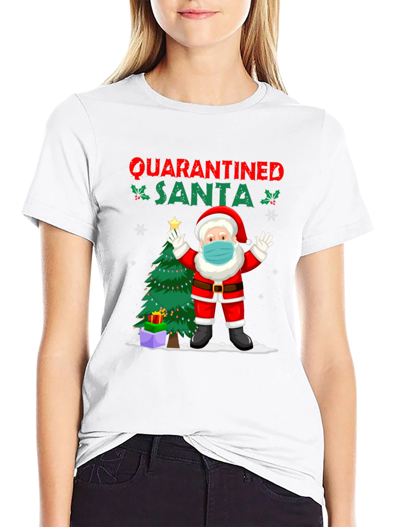 Quarantined Santa Graphic Tee - Christmas Holiday