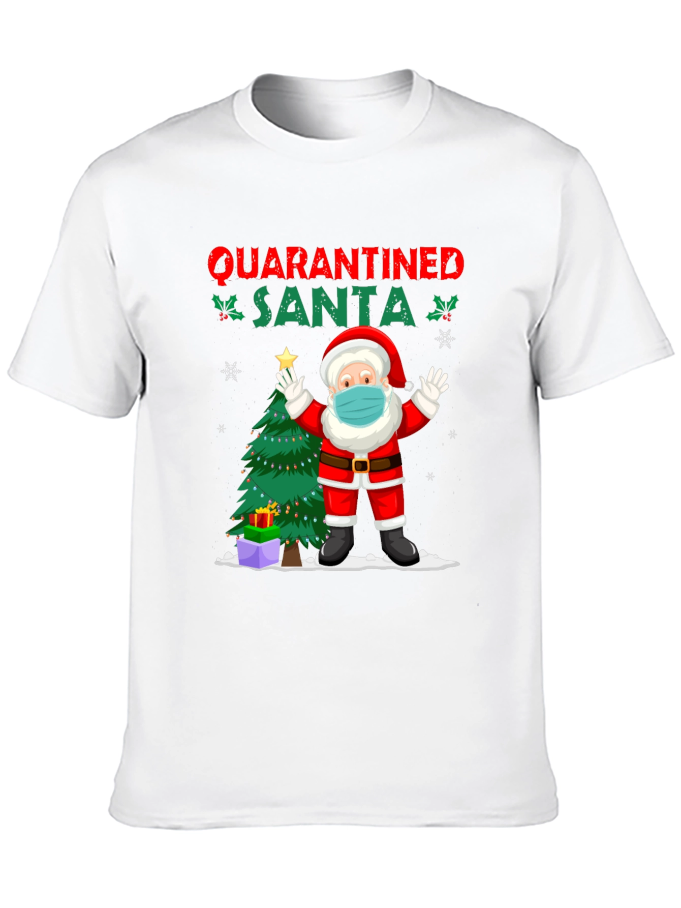 Quarantined Santa Graphic Tee - Christmas Holiday