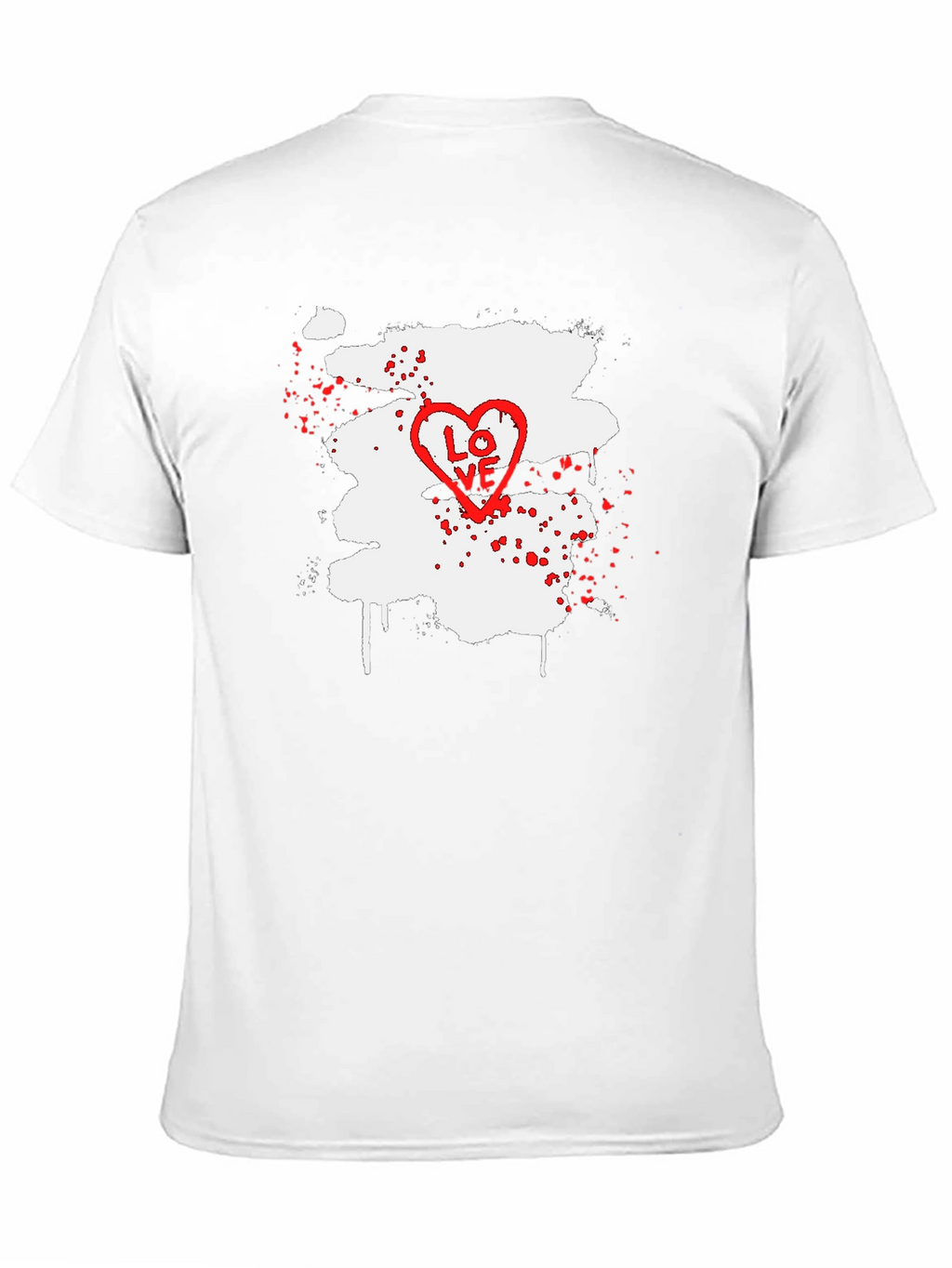 LOVE Heart Splatter Graphic Tee - Black