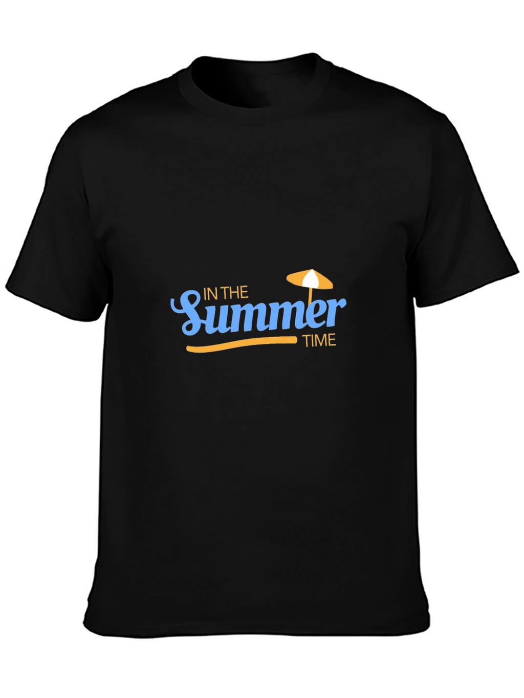 Summer Time Black Graphic Tee