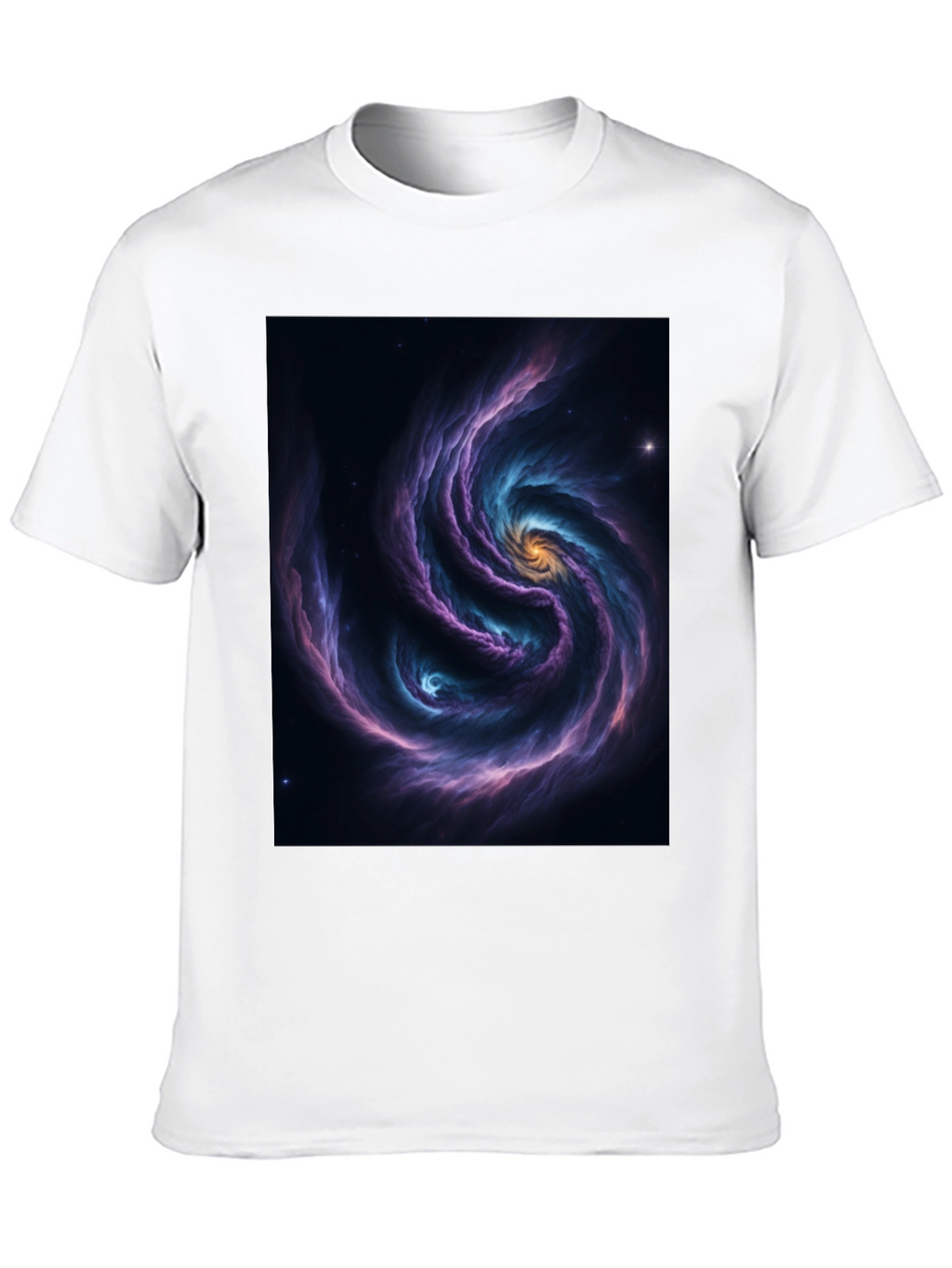 Nebula Swirl Graphic Black T-Shirt