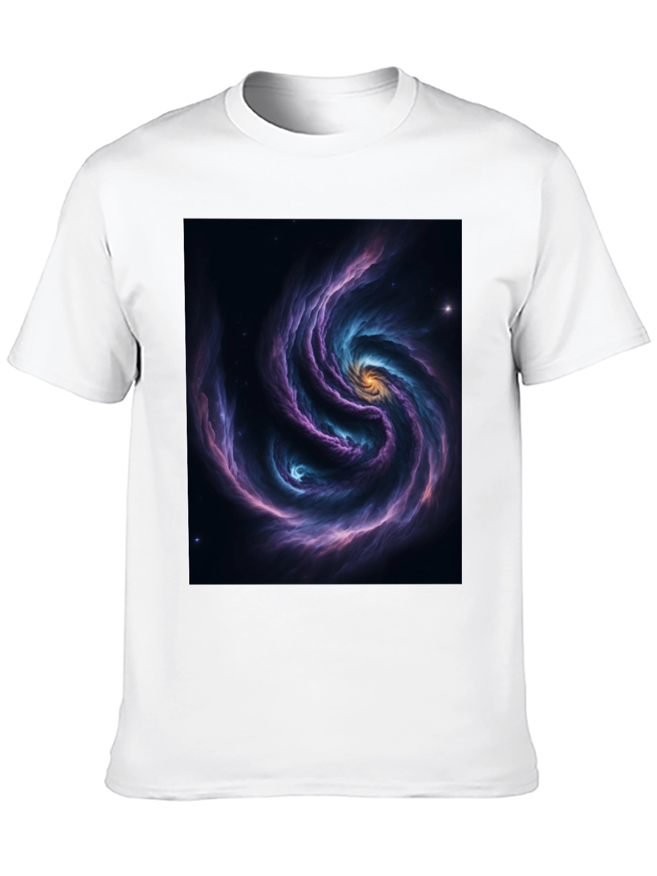Nebula Swirl Graphic Black T-Shirt