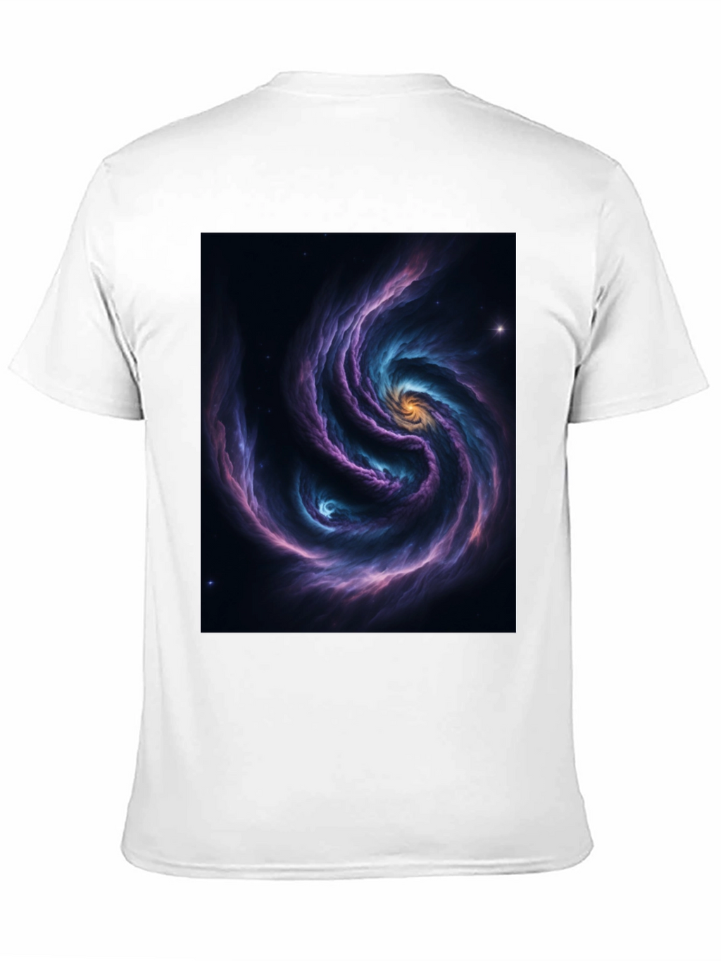 Nebula Swirl Graphic Black T-Shirt