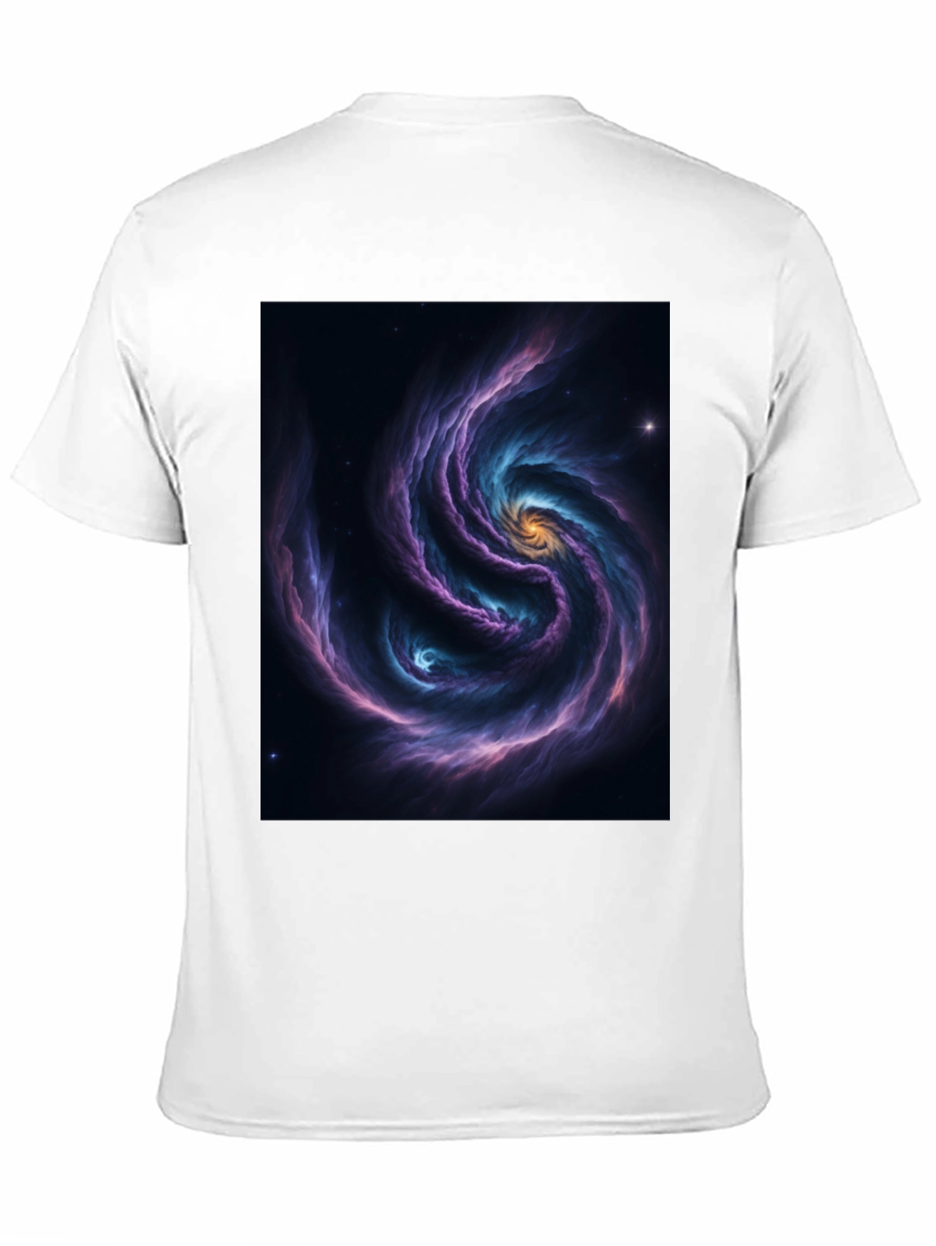 Nebula Swirl Graphic Black T-Shirt