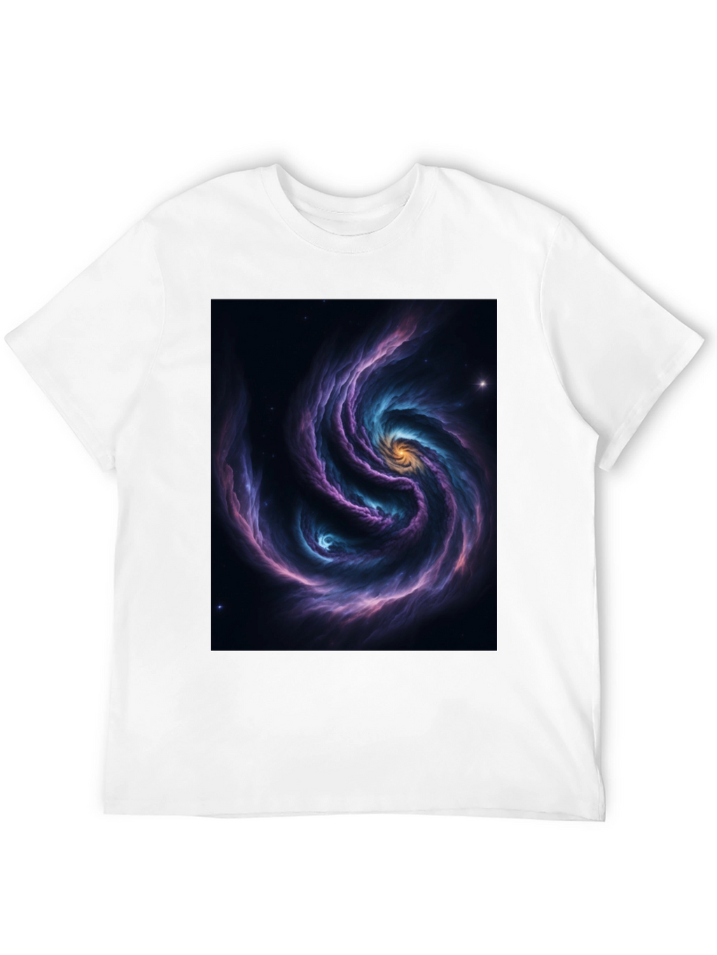 Nebula Swirl Graphic Black T-Shirt