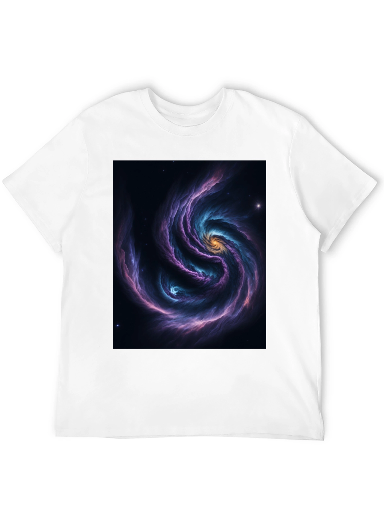 Nebula Swirl Graphic Black T-Shirt
