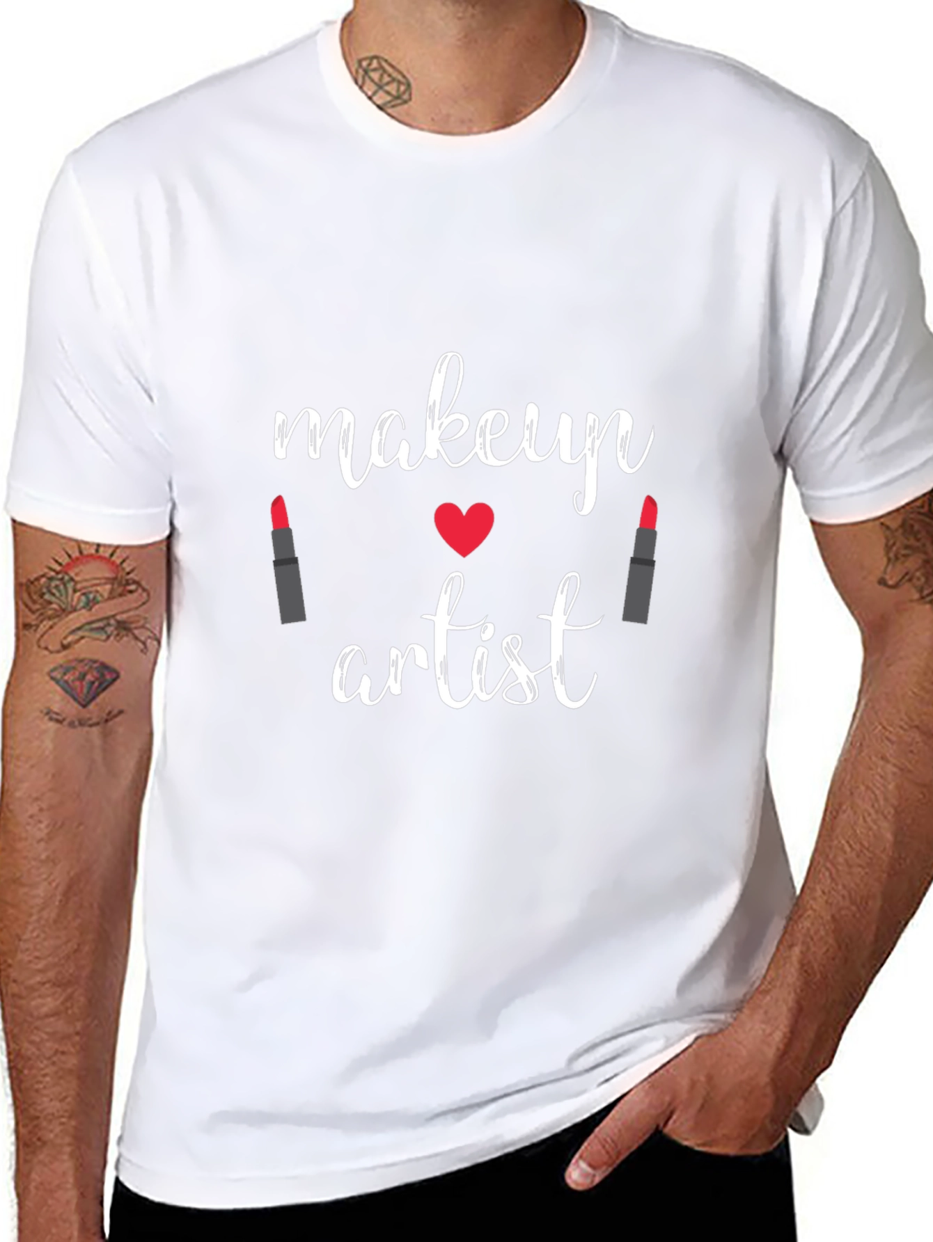 Makeup Artist T-Shirt - Black Crew Neck