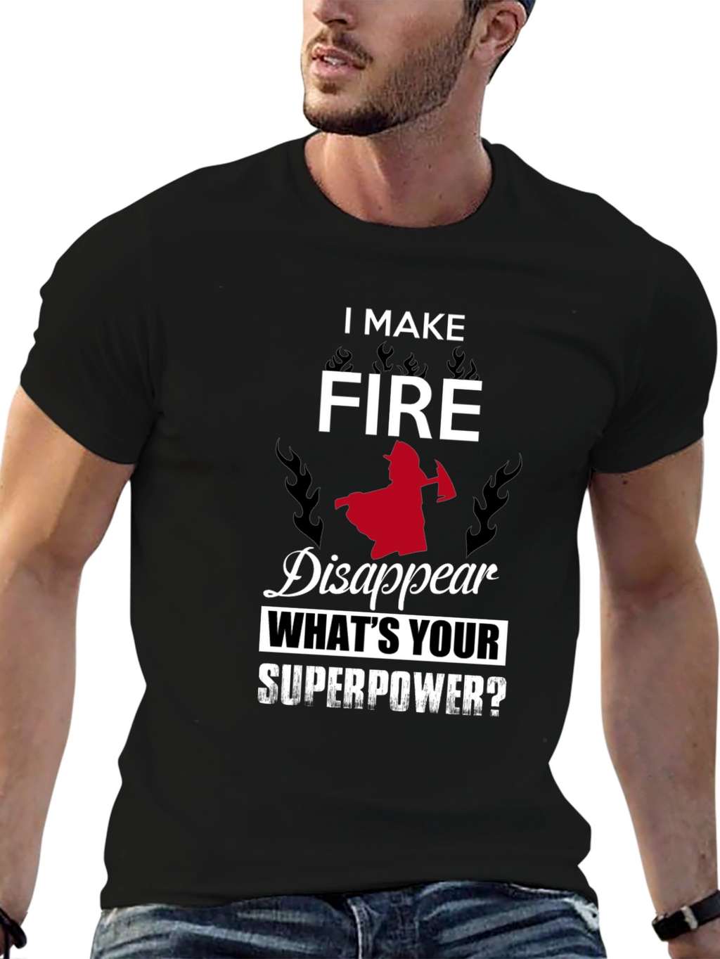 Firefighter Superpower Graphic Tee