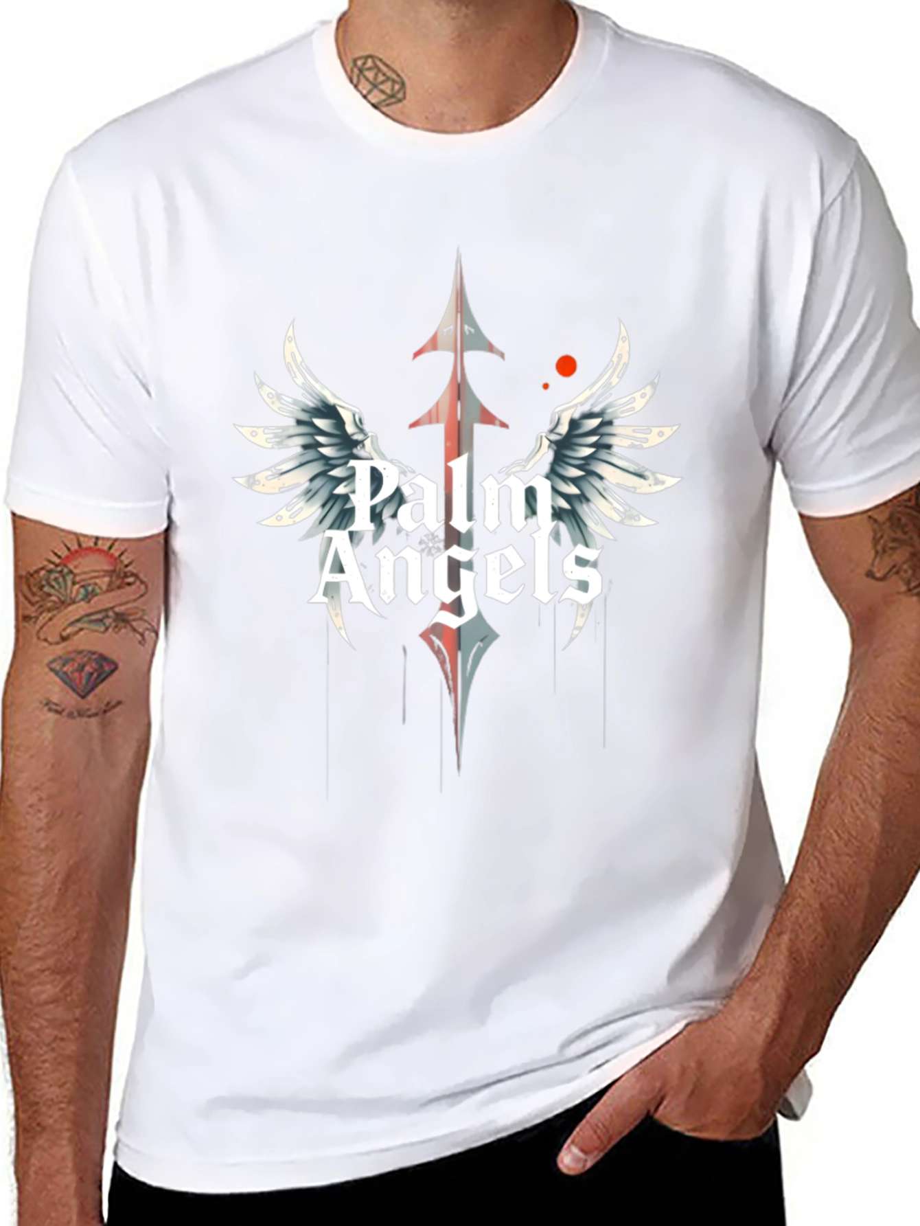 Palm Angels Black Graphic Tee