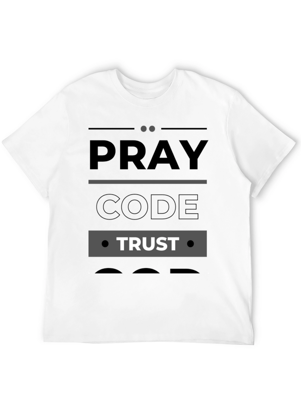 Pray Code Trust Graphic T-Shirt - Mens Black Tee