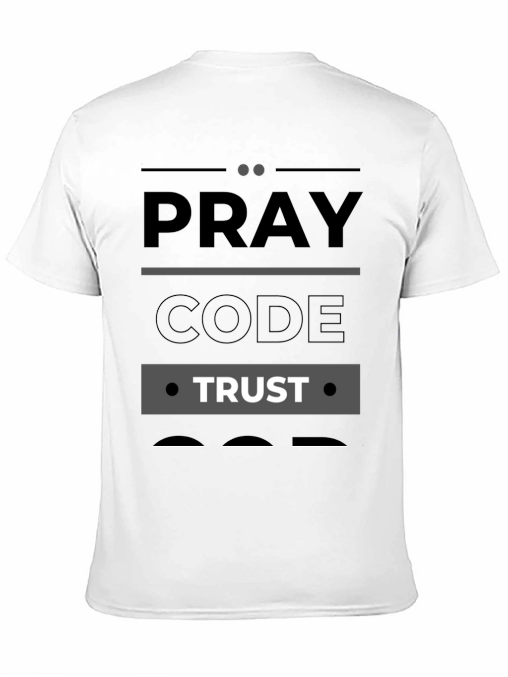 Pray Code Trust Graphic T-Shirt - Mens Black Tee